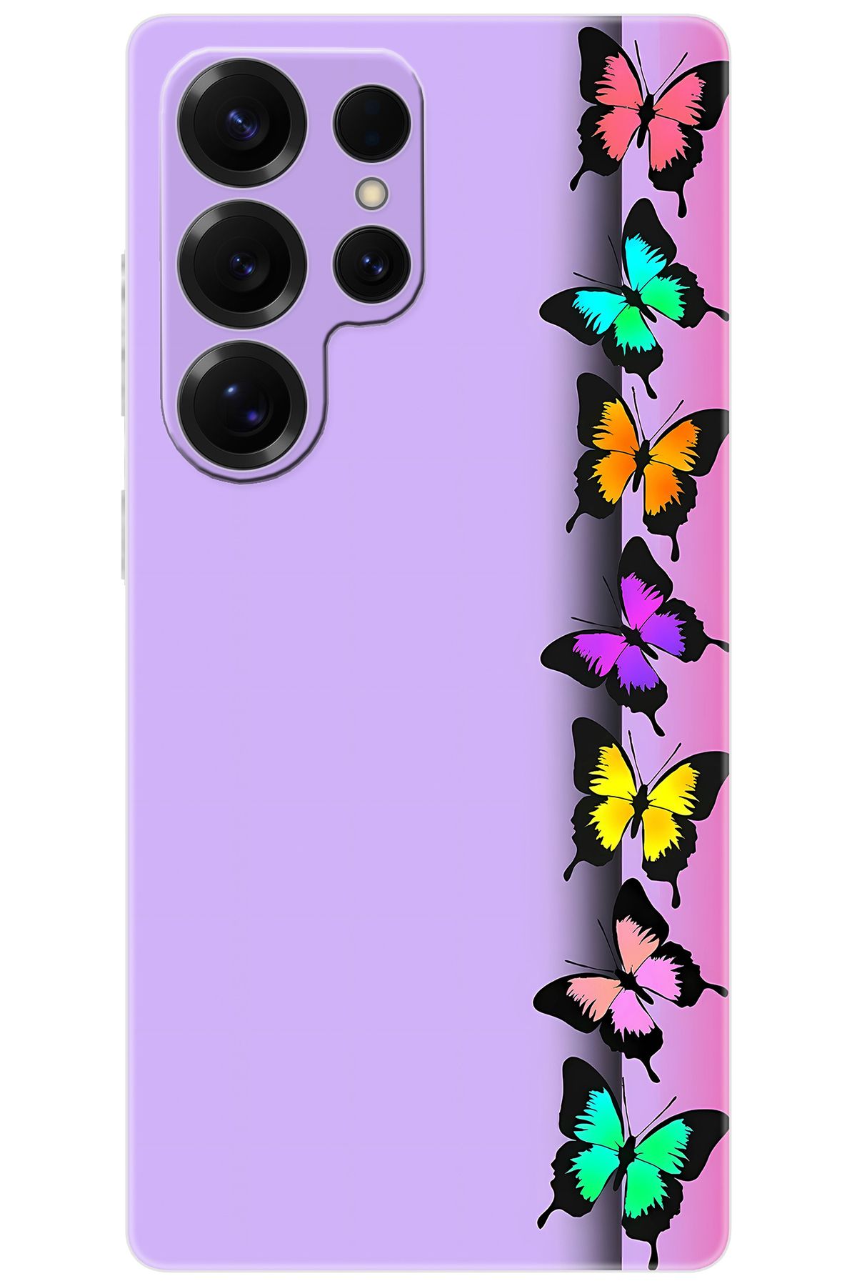 Ceppare Samsung Galaxy S25 ULTRA (SM-S938B) Uyumlu Kılıf Desen Baskılı Silikon Kelebek STK:671 CP-cXJAUse
