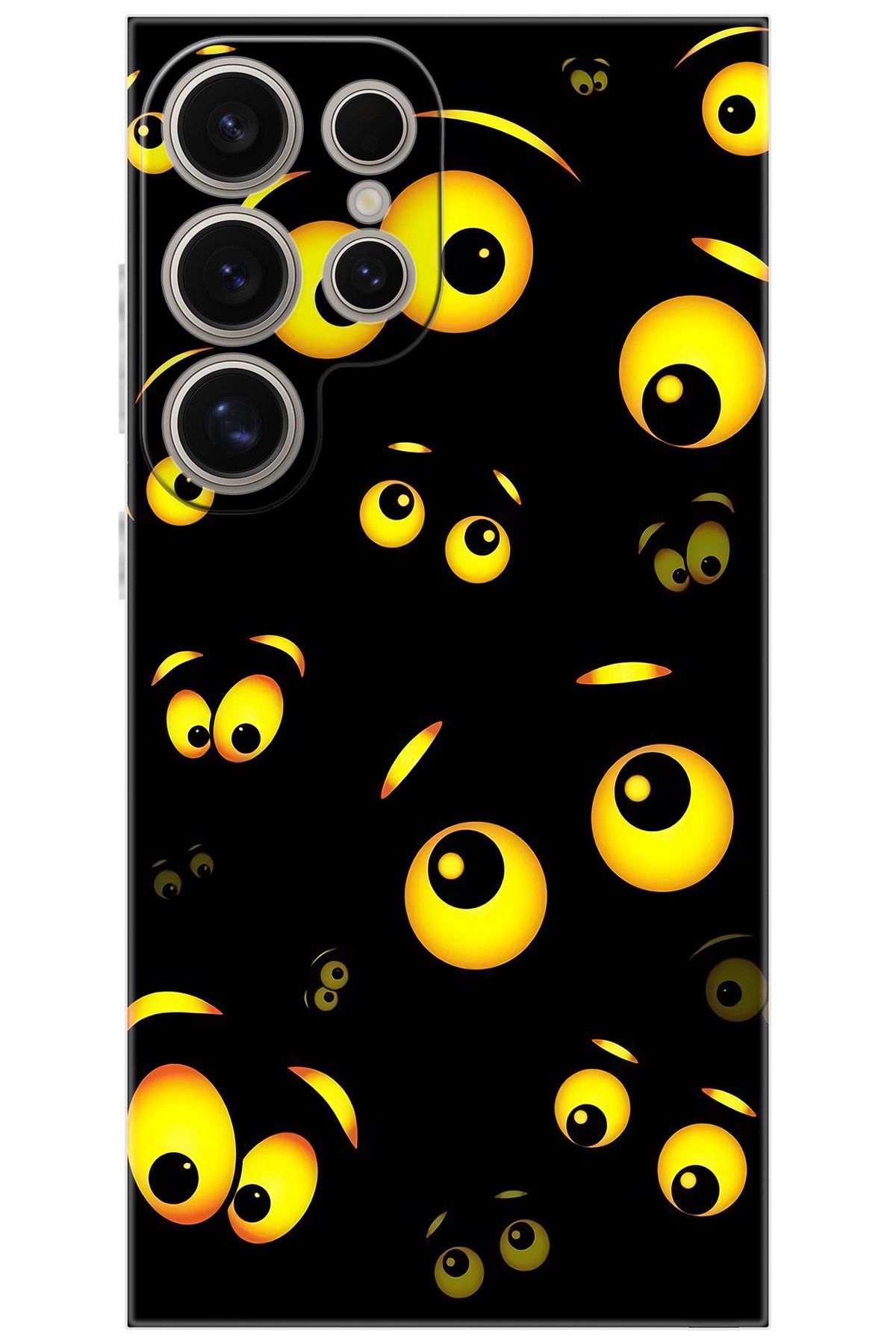Ceppare Samsung Galaxy S24 ULTRA (SM-S928B) Uyumlu Kılıf Desen Baskı Silikon Emoji Gözler STK:746 CP-ZX3UgUW
