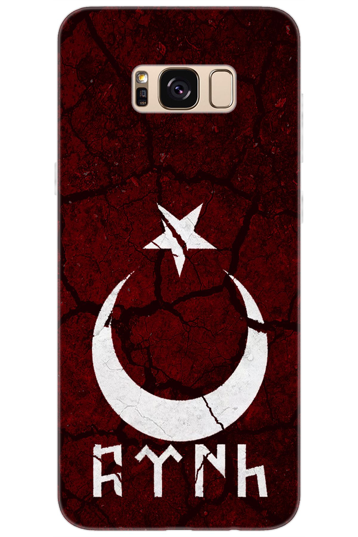 Ceppare Samsung Galaxy S8 PLUS (SM-G955F) Uyumlu Kılıf Desenli Silikon Göktürkçe Türk STK:386 CP-tPAvAM1