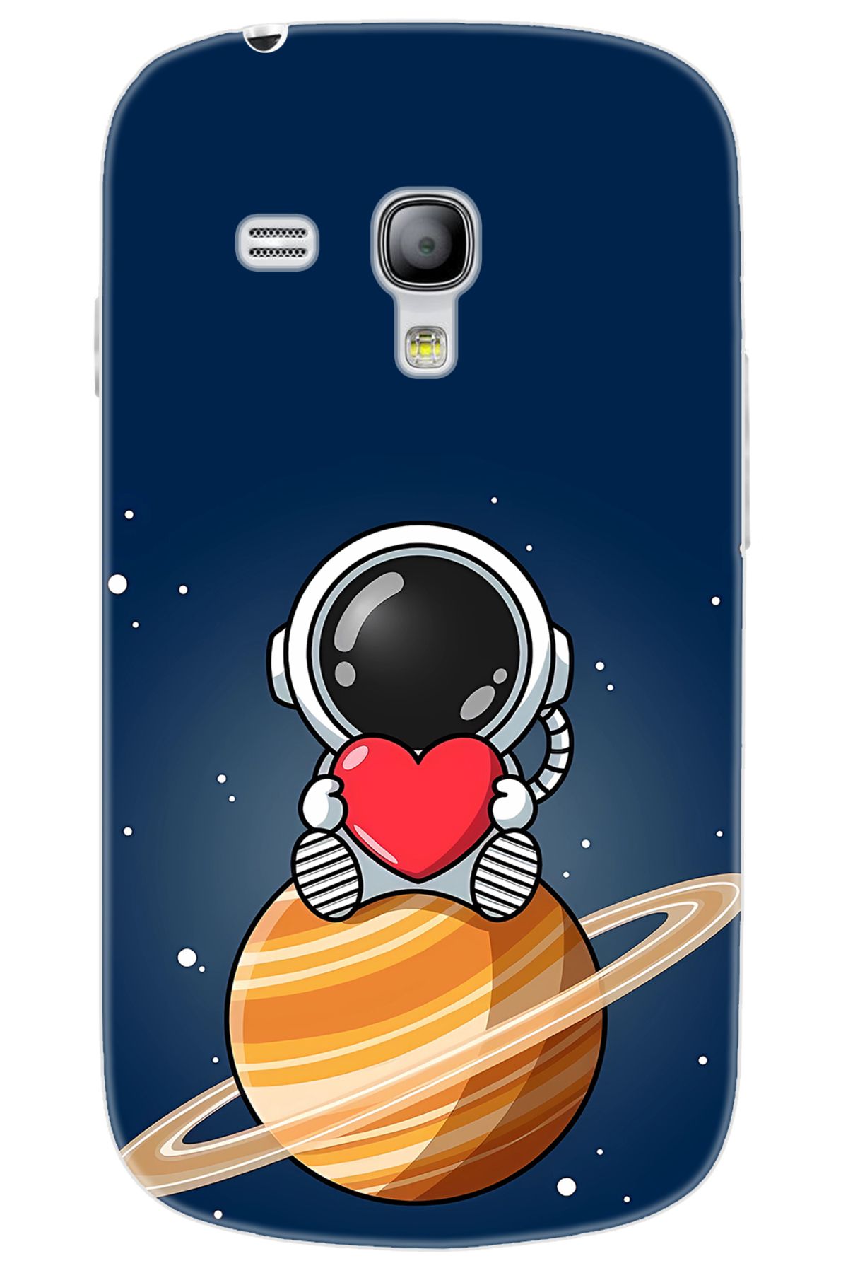Ceppare Samsung Galaxy S3 Mini (GT-I8190) Uyumlu Kılıf Desen Baskılı Silikon Astronot STK:697 CP-nLJKT4u