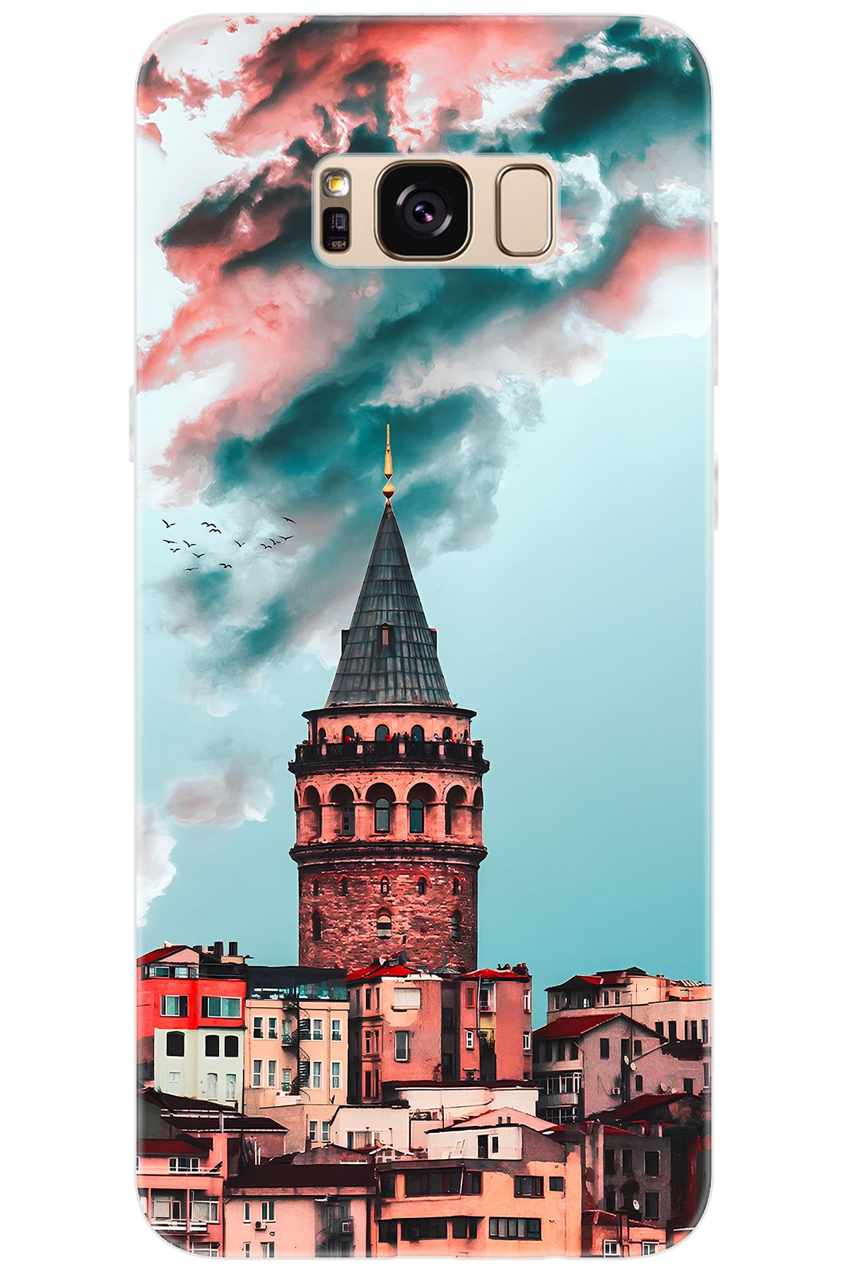 Ceppare Samsung Galaxy S8 PLUS (SM-G955F) Uyumlu Kılıf Desen Baskı Silikon Galata Kulesi STK:688 CP-duS8qtX