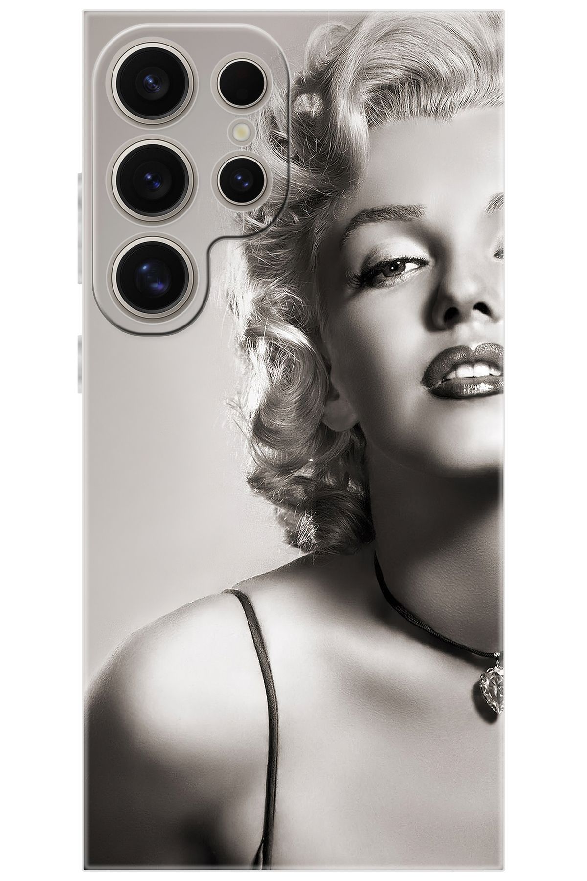 Ceppare Samsung Galaxy S24 ULTRA (SM-S928B) Uyumlu Kılıf Desenli Silikon Marilyn Monroe STK:250 CP-yAdUq75