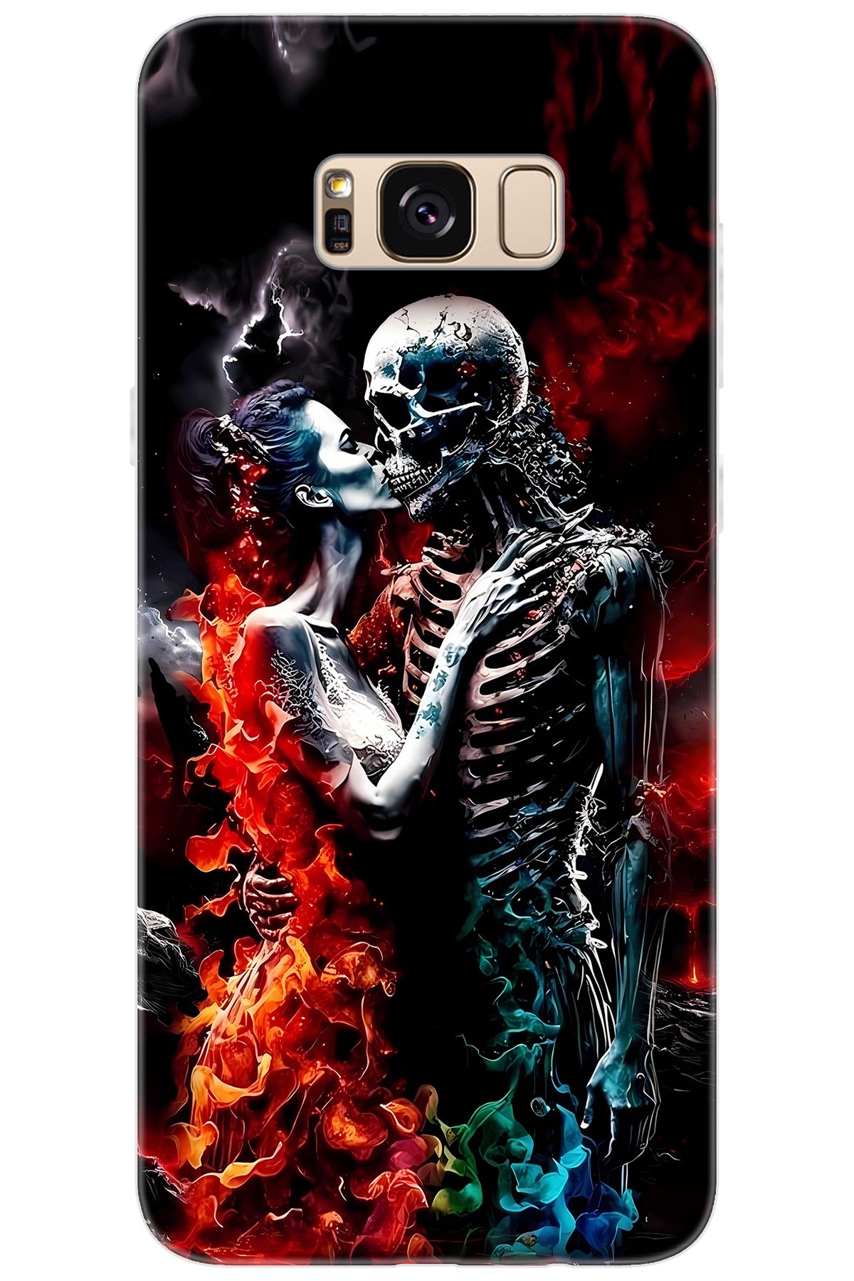 Ceppare Samsung Galaxy S8 PLUS (SM-G955F) Uyumlu Kılıf Desenli Silikon İskelet Aşıklar STK:666 CP-Ce6YisX