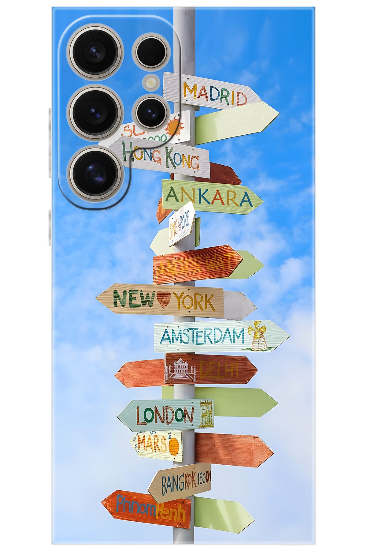 Ceppare Samsung Galaxy S24 ULTRA (SM-S928B) Uyumlu Kılıf Desenli Silikon Şehir Tabelaları STK:703 CP-s9HvIRQ