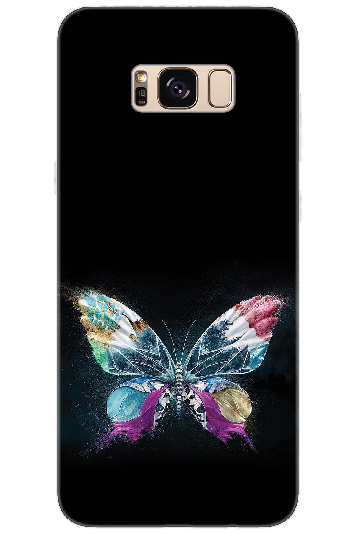 Ceppare Samsung Galaxy S8 PLUS (SM-G955F) Uyumlu Kılıf Desen Baskı Silikon Kelebek Resim STK:548 CP-eFS4jOI