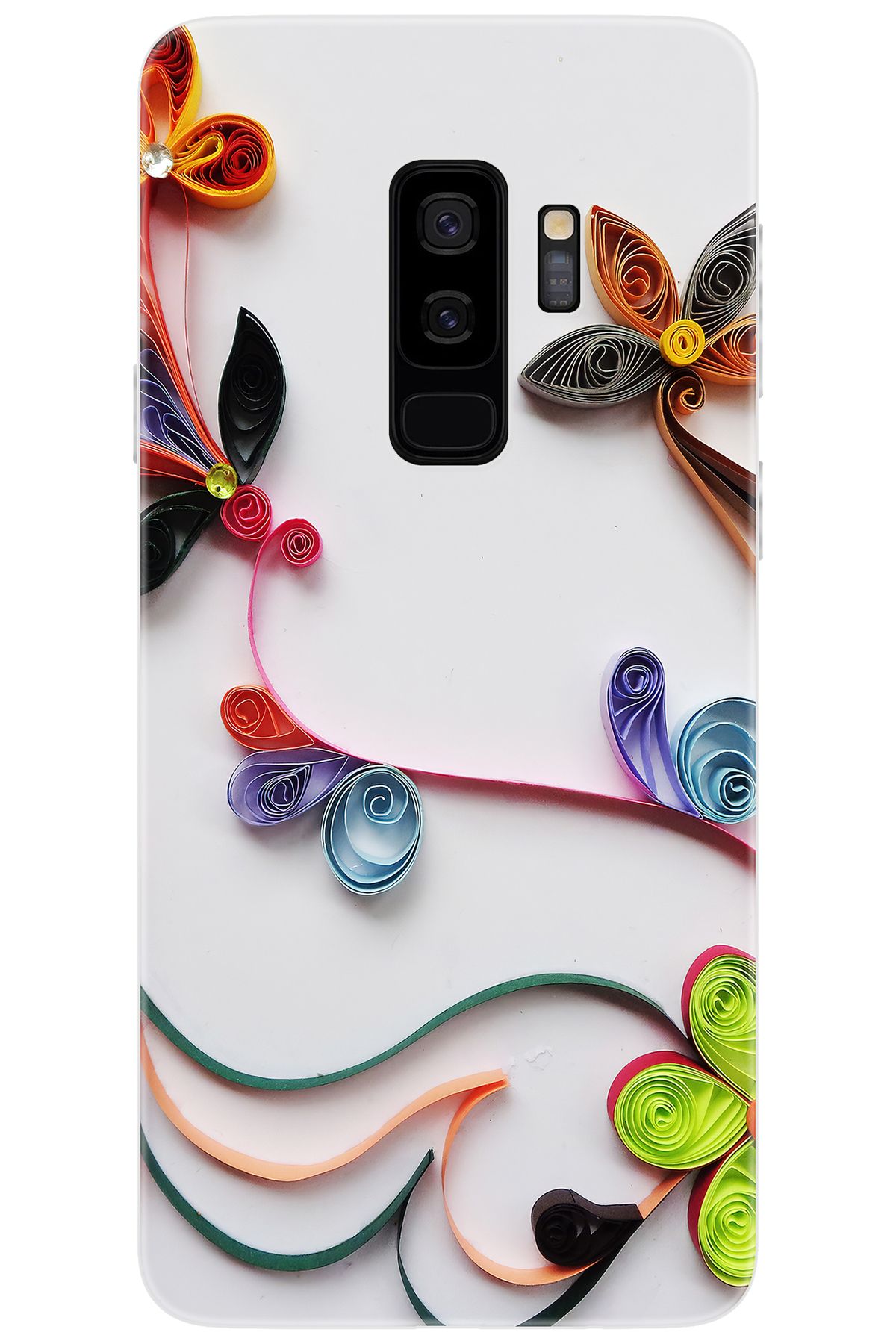 Ceppare Samsung Galaxy S9 PLUS (SM-G965F) Uyumlu Kılıf Desen Baskılı Silikon Çiçek Desen STK:220 CP-7vV2Fk8