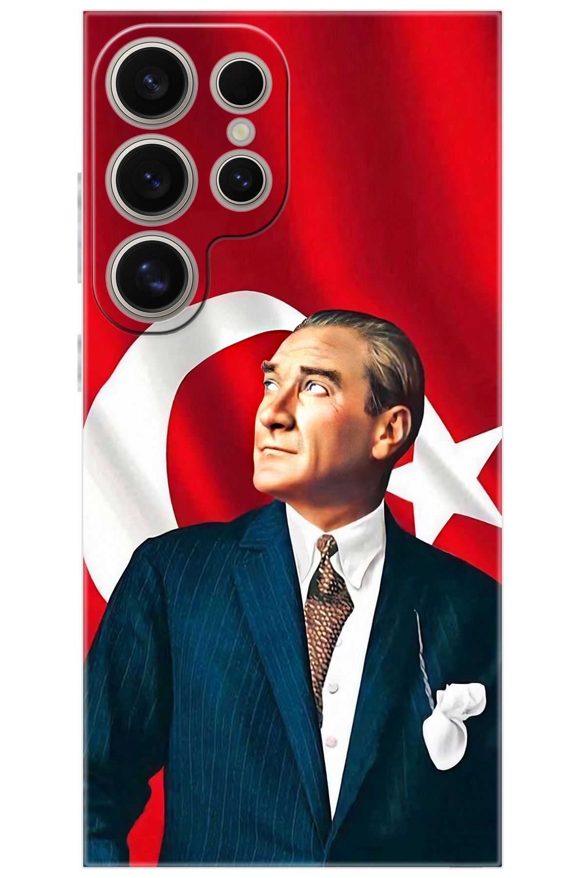 Ceppare Samsung Galaxy S24 ULTRA (SM-S928B) Uyumlu Kılıf Desen Baskılı Silikon Atatürk STK:105 CP-MIHNDD2
