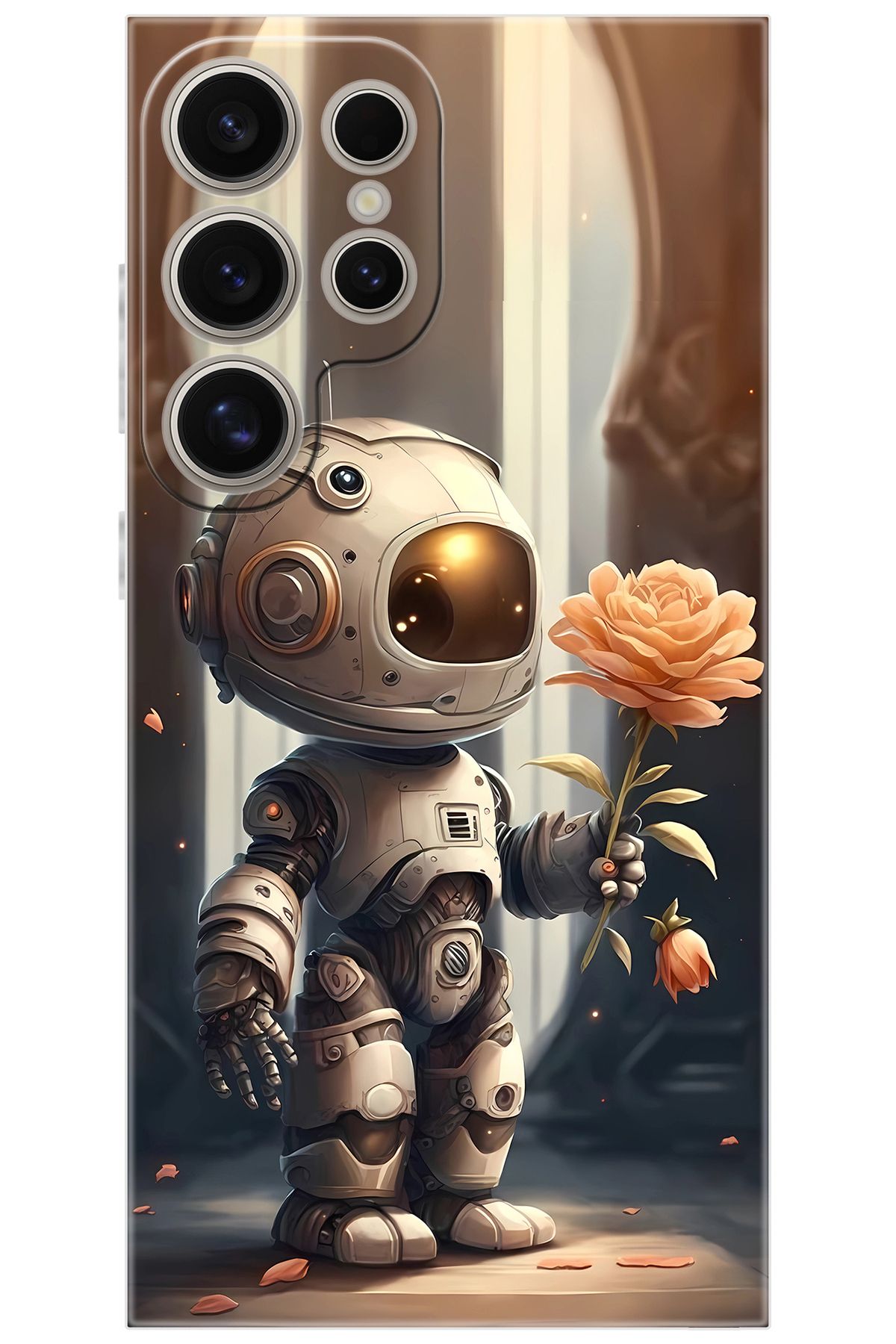 Ceppare Samsung Galaxy S24 ULTRA (SM-S928B) Uyumlu Kılıf Desen Baskılı Silikon Astronot STK:620 CP-ryUCNjN