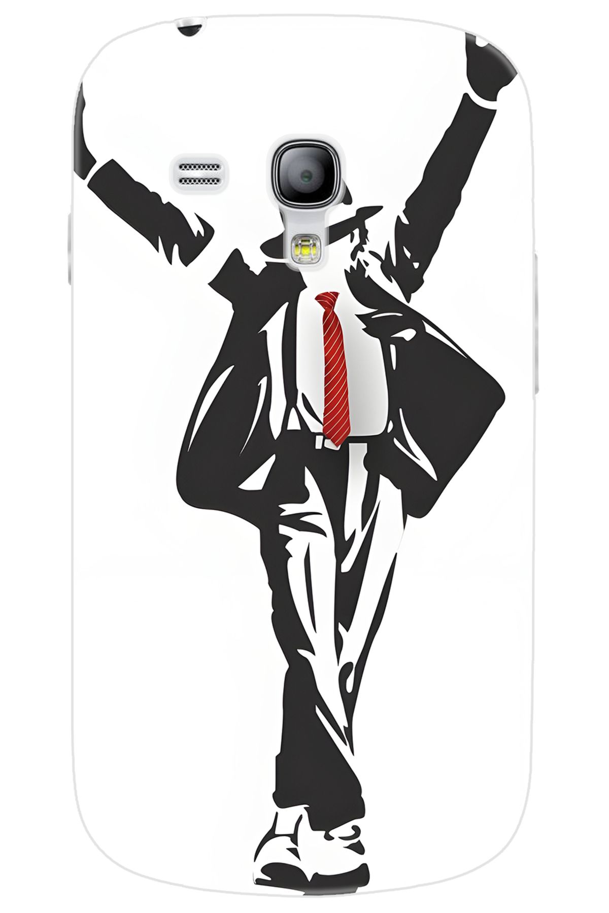 Ceppare Samsung Galaxy S3 Mini (GT-I8190) Uyumlu Kılıf Desenli Silikon Michael Jackson STK:705 CP-okDG6Be