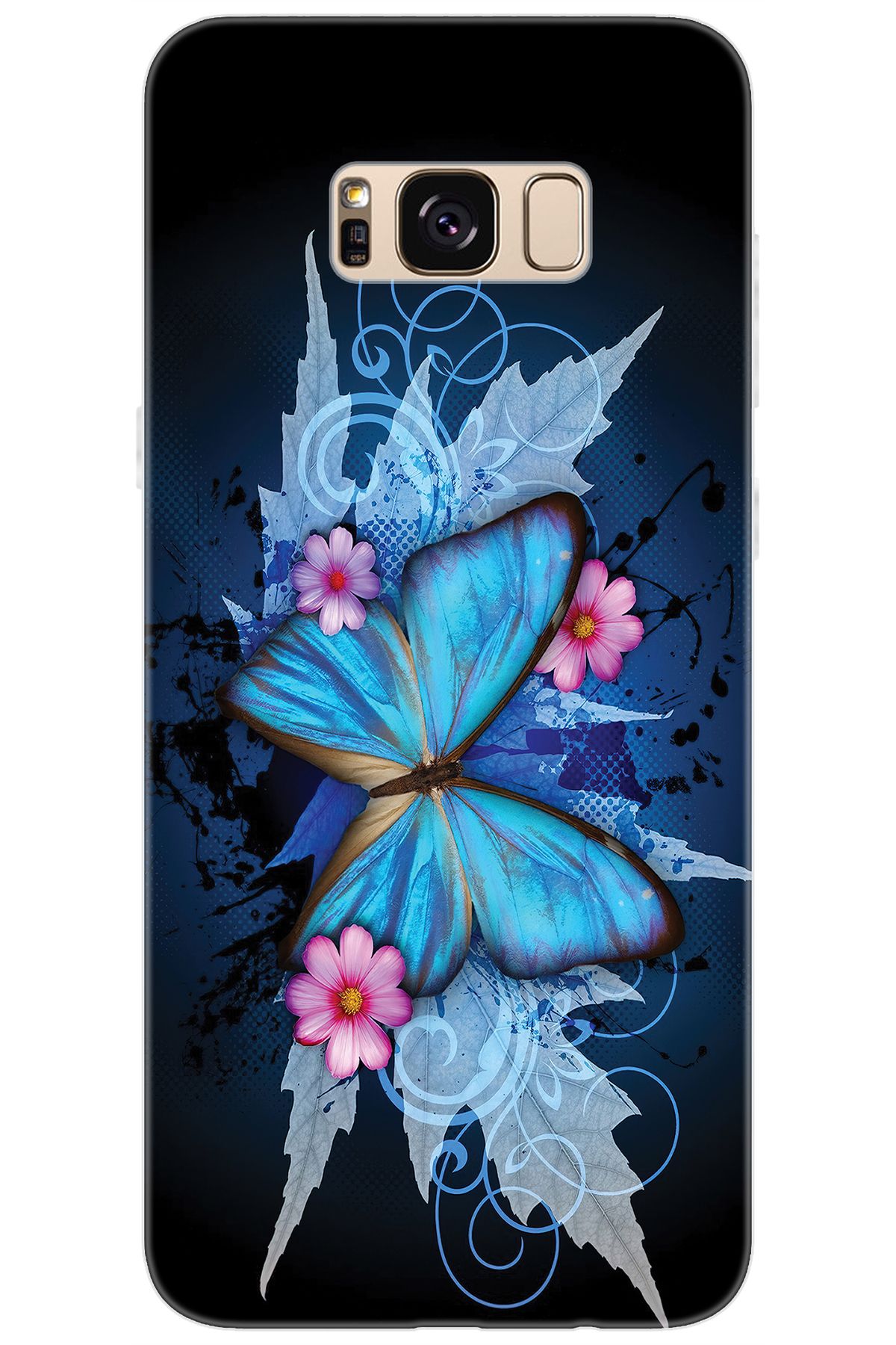 Ceppare Samsung Galaxy S8 PLUS (SM-G955F) Uyumlu Kılıf Desen Baskı Silikon Kelebek Resim STK:550 CP-Su4Lsz8