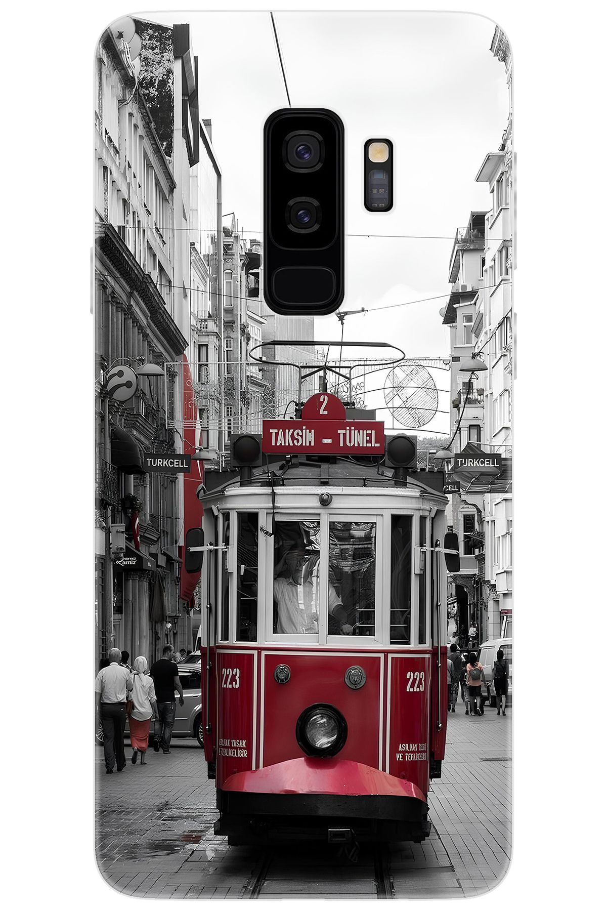 Ceppare Samsung Galaxy S9 PLUS (SM-G965F) Uyumlu Kılıf Desen Baskılı Silikon Tramvay STK:691 CP-pqjN91o