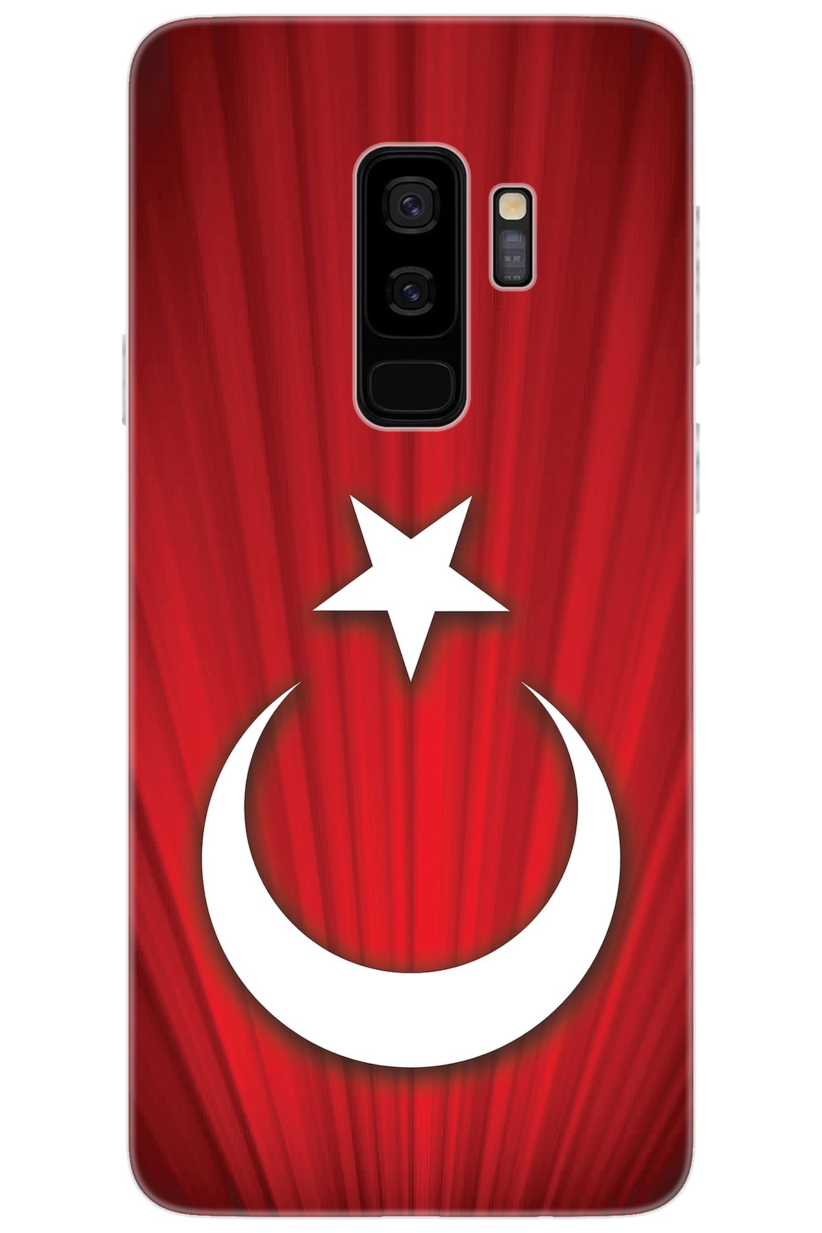 Ceppare Samsung Galaxy S9 PLUS (SM-G965F) Uyumlu Kılıf Silikon Türk Bayrağı Tasarım STK:382 CP-CzCxnR4