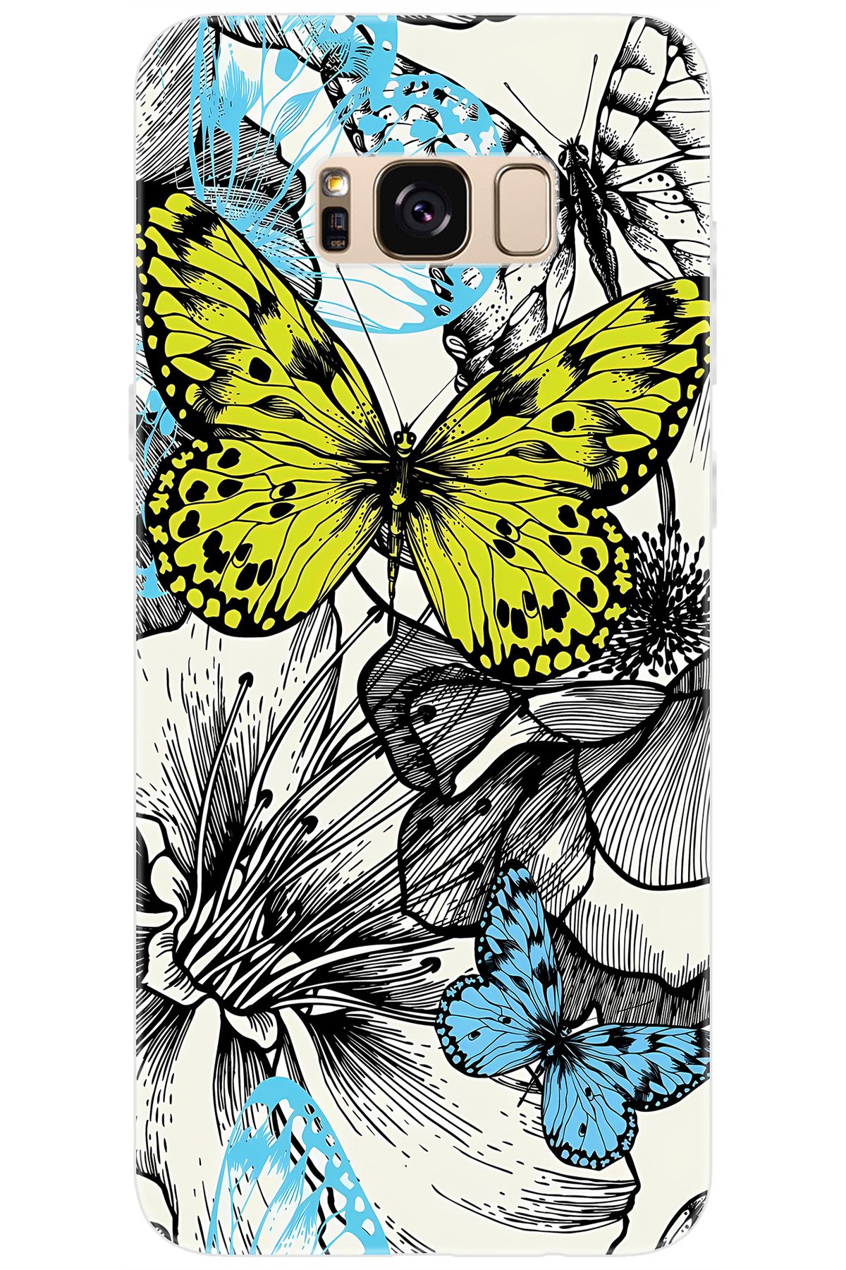Ceppare Samsung Galaxy S8 PLUS (SM-G955F) Uyumlu Kılıf Desen Baskılı Silikon Kelebek STK:647 CP-cDT0uCI