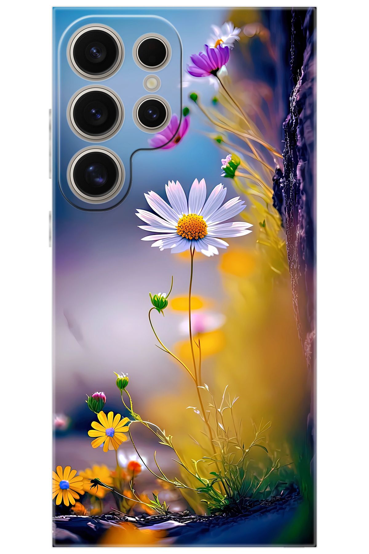 Ceppare Samsung Galaxy S24 ULTRA (SM-S928B) Uyumlu Kılıf Desen Baskı Silikon Papatya Seri STK1000 CP-EYomXBz