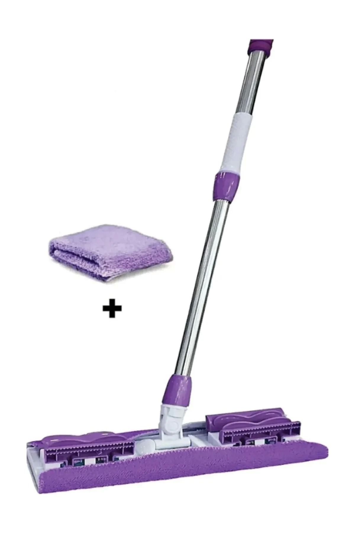 YenisiniAl Panayır Home Mop Fayans Cam Duvar Yüzey Temizlik Mikrofiber Mandallı Mop 130cm