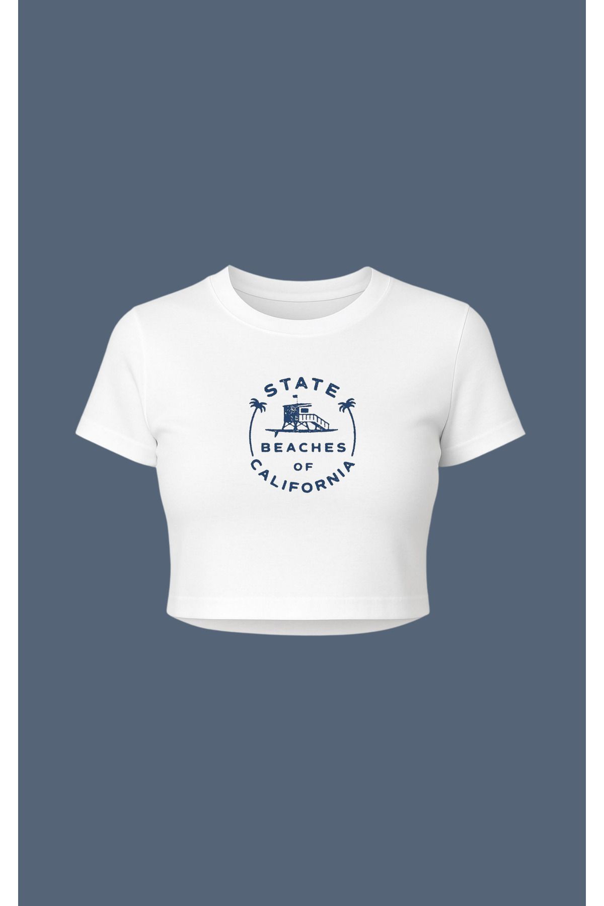 Altair Tr Beyaz State Beaches Baskılı Crop Pinterst Tipi Tşört