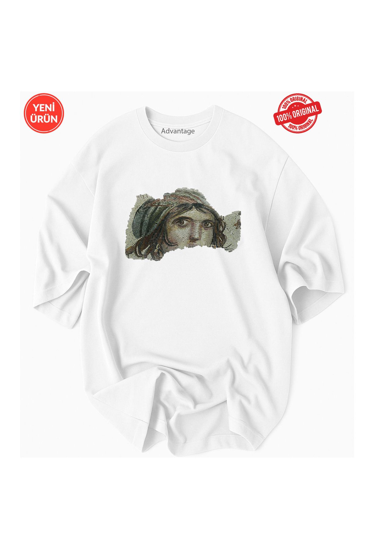 Advantage Zeugma Motif Baskılı %100 Pamuklu Premium T-Shirt