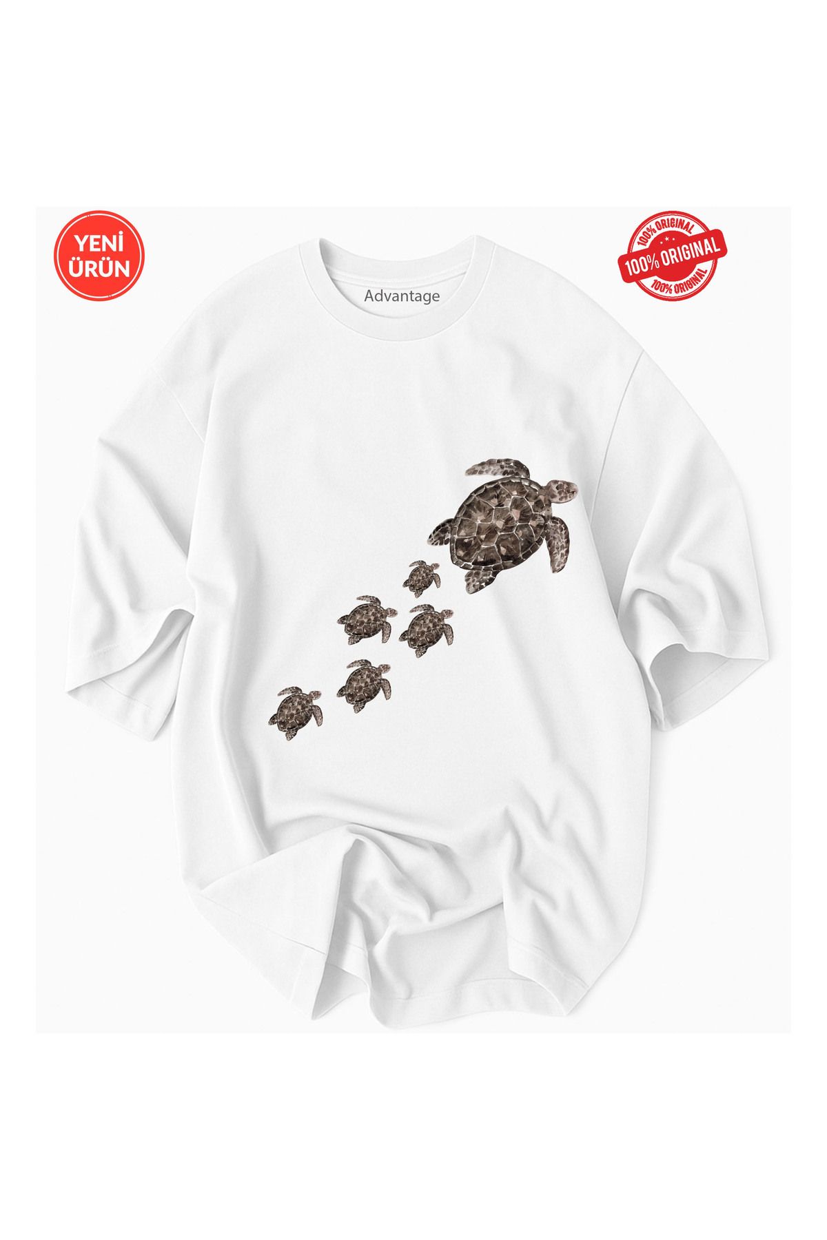 Advantage Kaplumbağa %100 Pamuklu Premium T-Shirt
