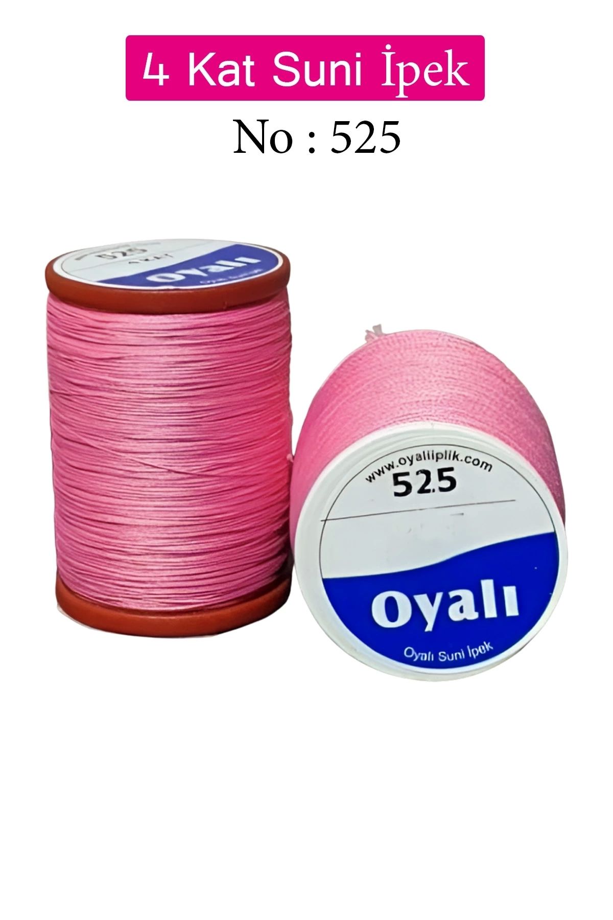 YenisiniAl Oyalı 4 Kat Suni İpek İplik İğne Oyası Boncuk İpi Tığ Oyası No:525