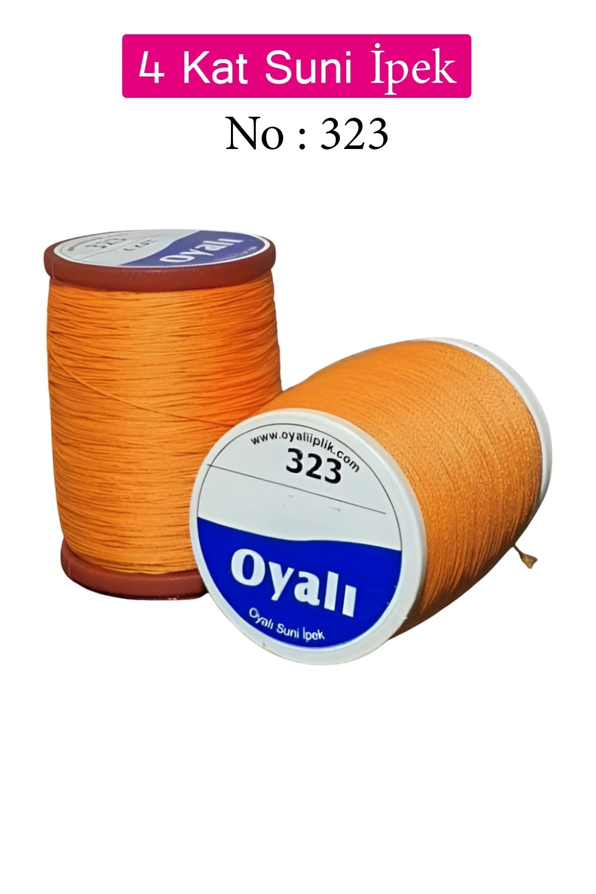 YenisiniAl Oyalı 4 Kat Suni İpek İplik İğne Oyası Boncuk İpi Tığ Oyası No:323