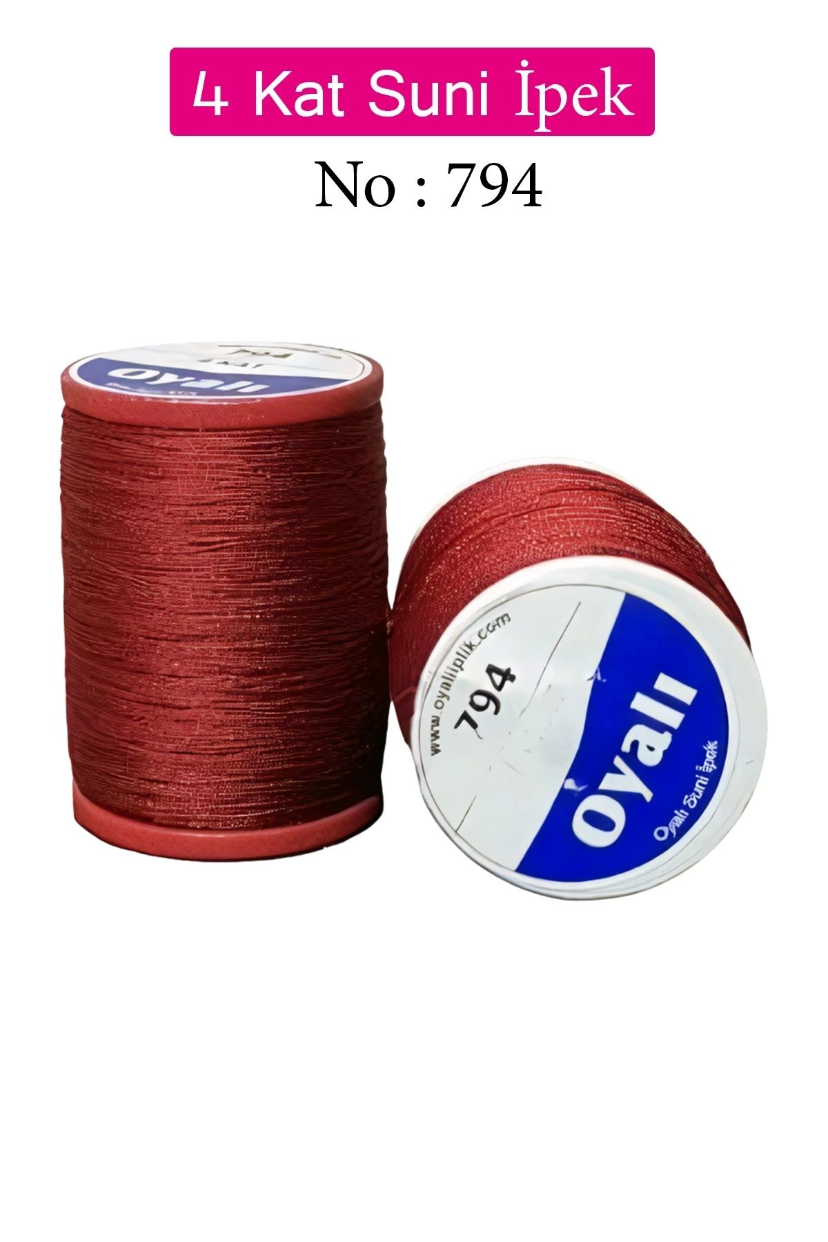 YenisiniAl Oyalı 4 Kat Suni İpek İplik İğne Oyası Boncuk İpi Tığ Oyası No:794