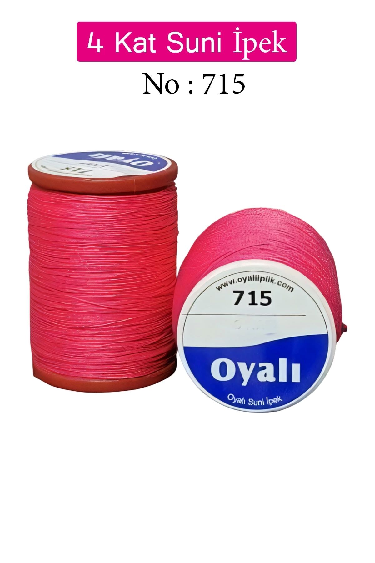 YenisiniAl Oyalı 4 Kat Suni İpek İplik İğne Oyası Boncuk İpi Tığ Oyası No:715