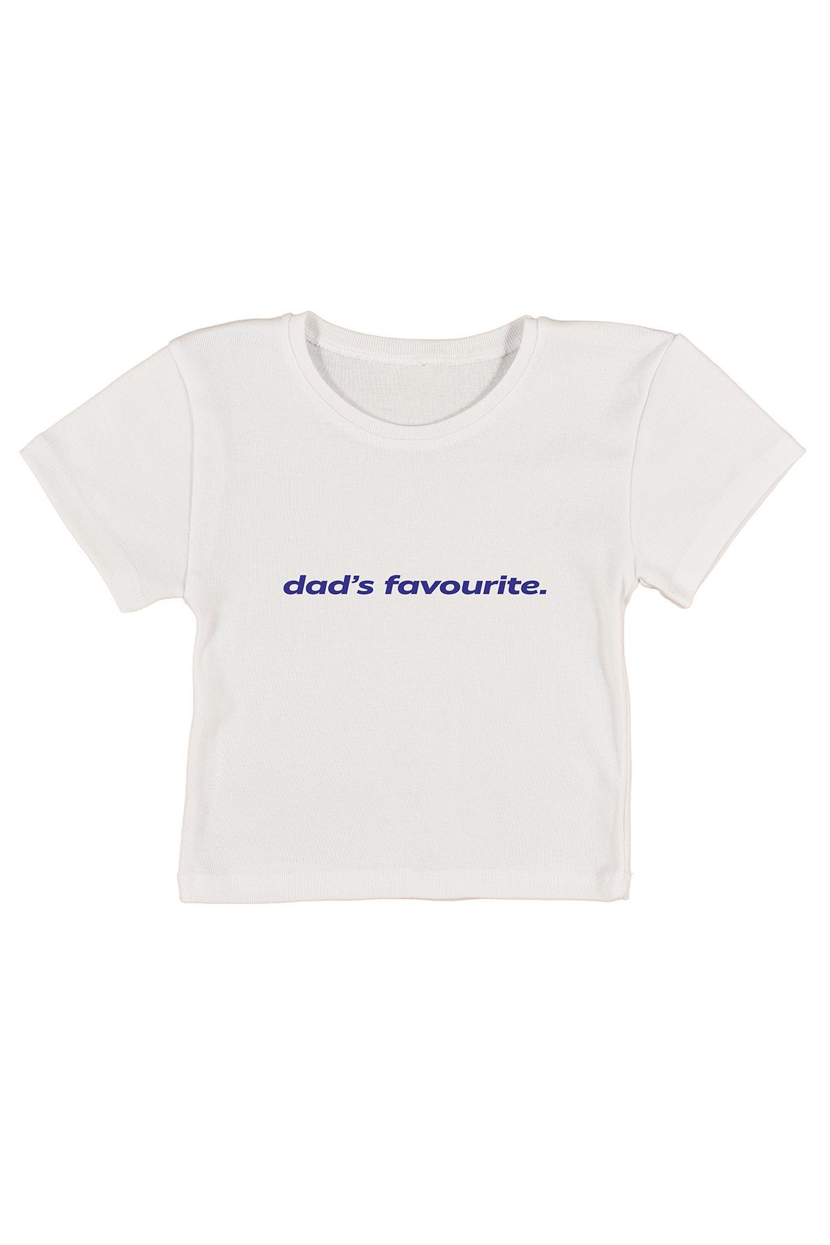 urbvn Dad Favorite's Baskılı Beyaz Crop Top