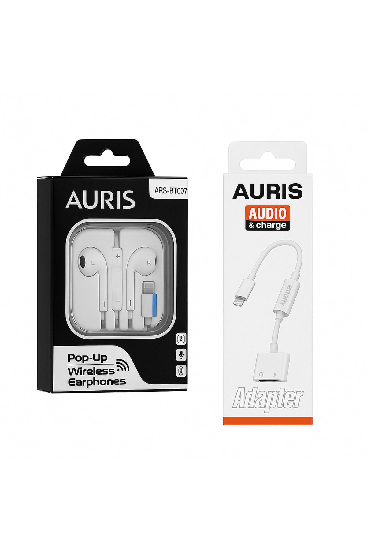 Auris AURİS LİGHTNİNG KULAKLIK + ŞARJ & SES ADAPTÖRÜ