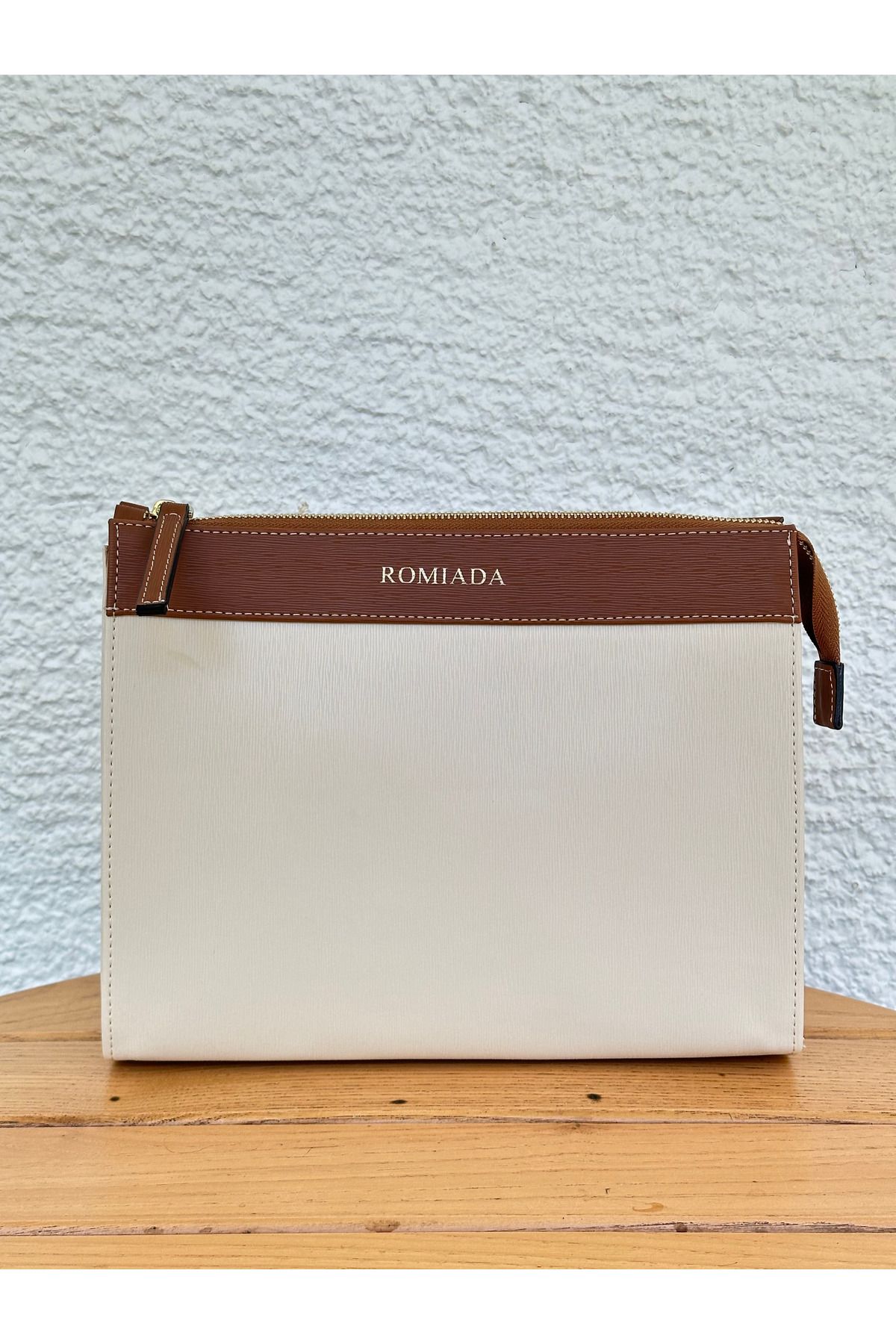 Romiada Everyday Clutch Cream Çanta