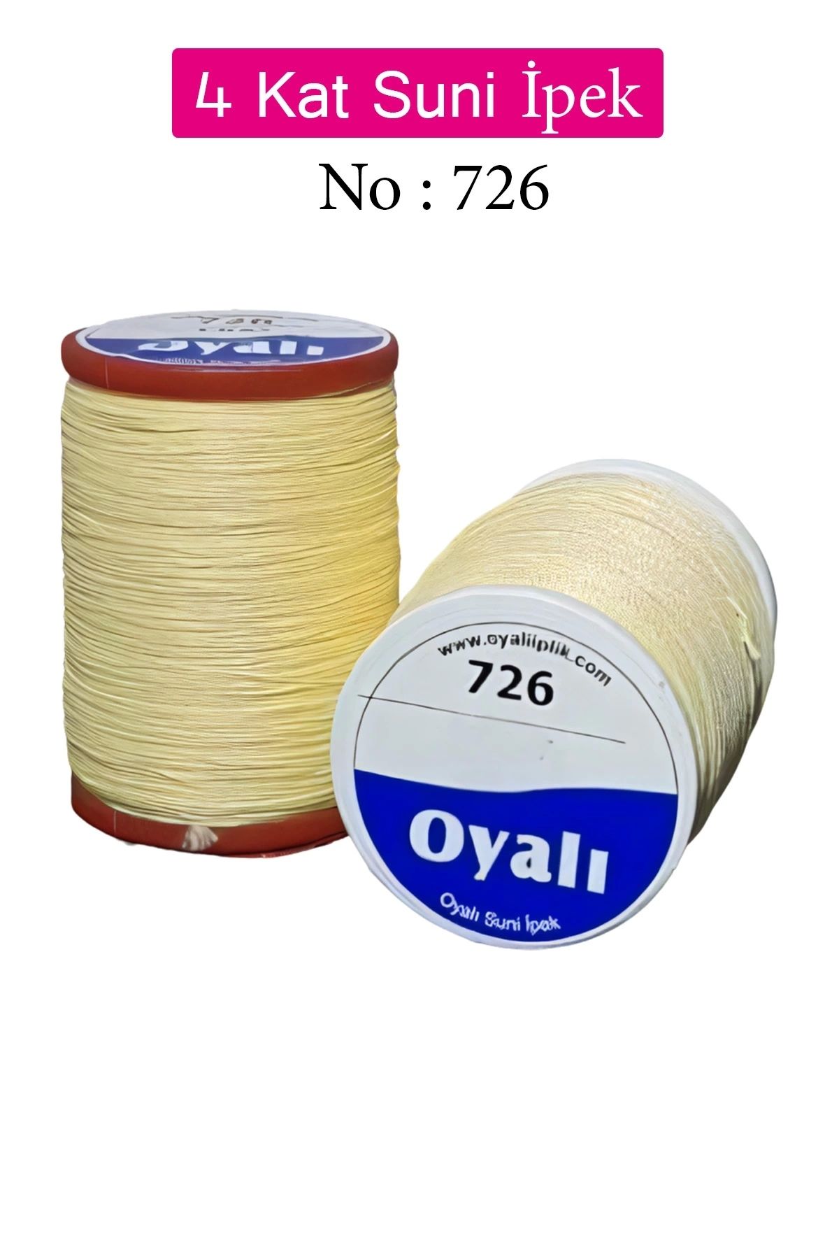 YenisiniAl Oyalı 4 Kat Suni İpek İplik İğne Oyası Boncuk İpi Tığ Oyası No:726