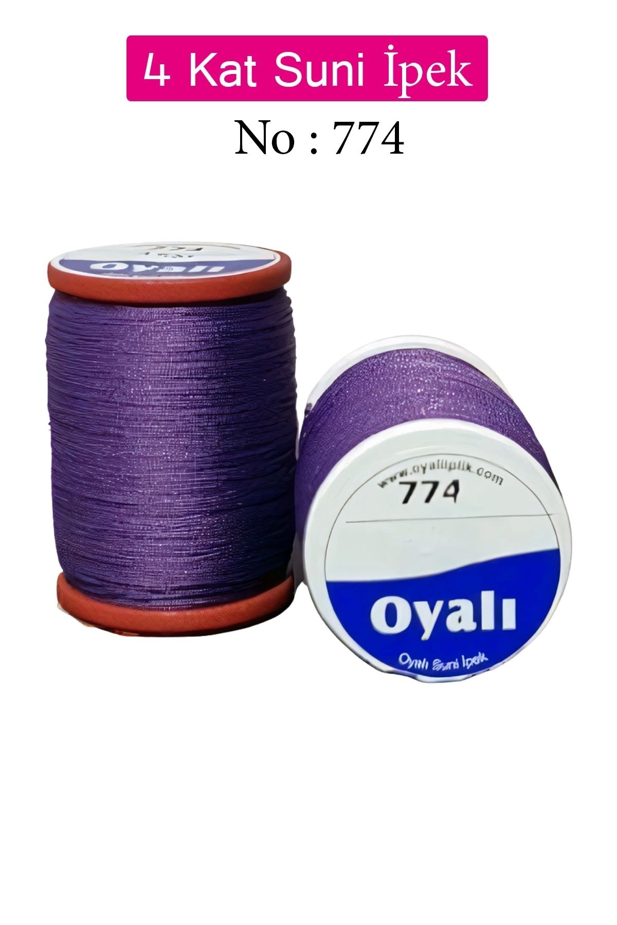 YenisiniAl Oyalı 4 Kat Suni İpek İplik İğne Oyası Boncuk İpi Tığ Oyası No:774