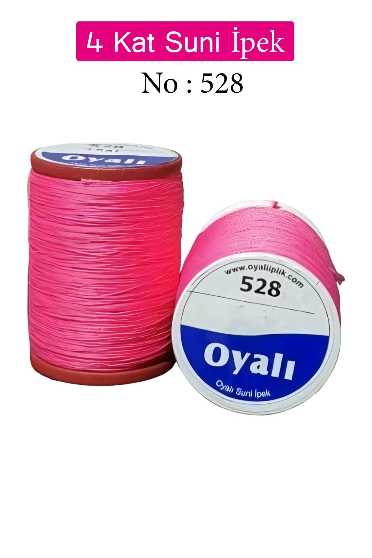 YenisiniAl Oyalı 4 Kat Suni İpek İplik İğne Oyası Boncuk İpi Tığ Oyası No:528