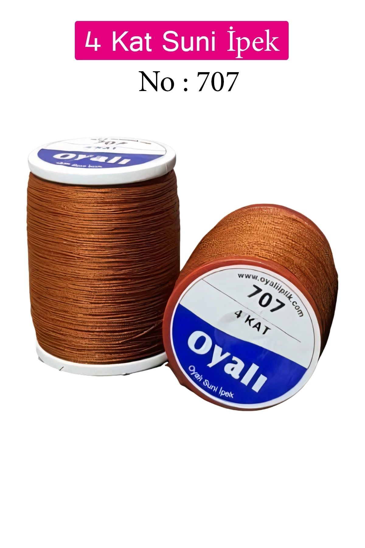 YenisiniAl Oyalı 4 Kat Suni İpek İplik İğne Oyası Boncuk İpi Tığ Oyası No:707