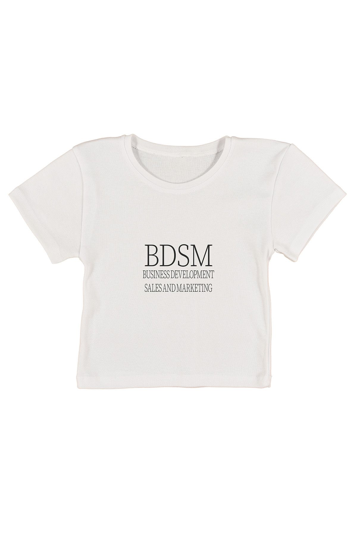 urbvn Baskılı Beyaz Crop Top