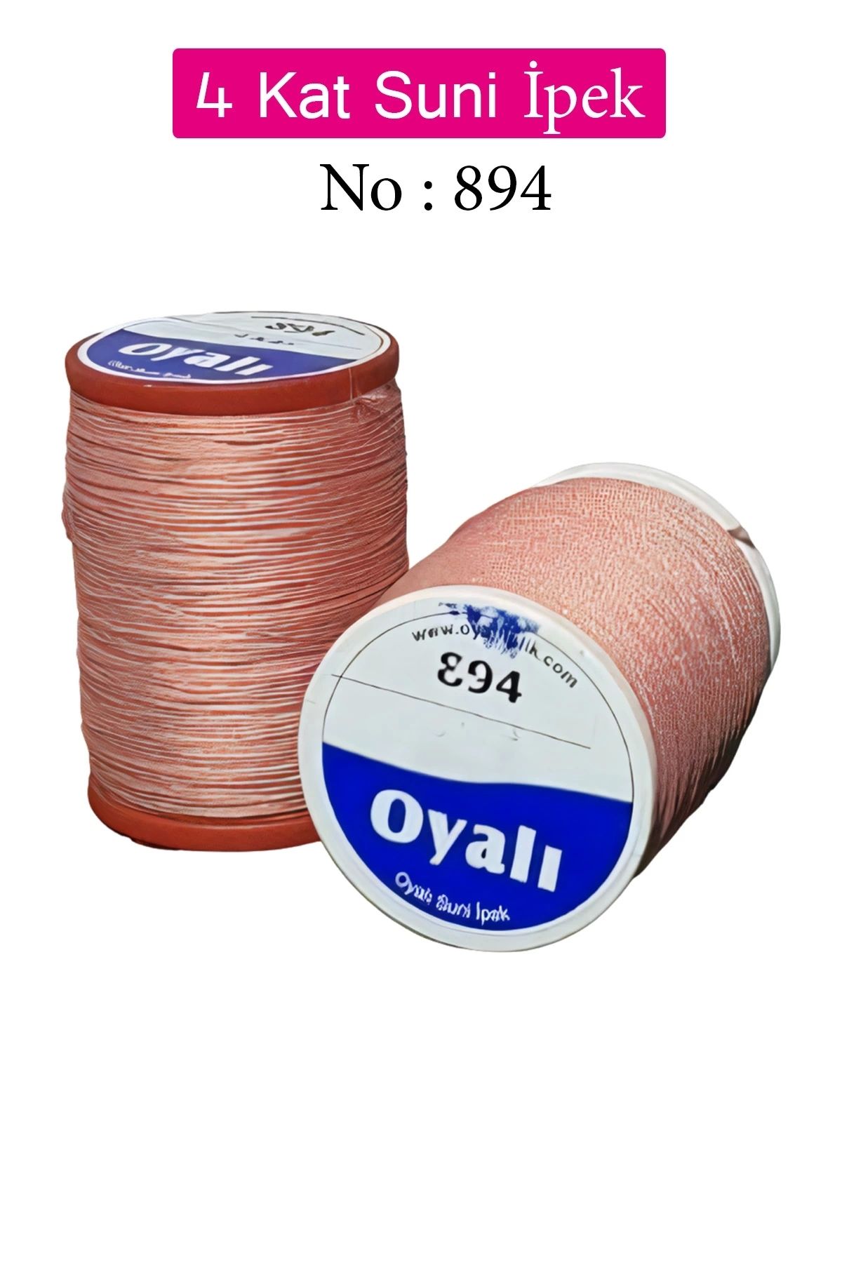 YenisiniAl Oyalı 4 Kat Suni İpek İplik İğne Oyası Boncuk İpi Tığ Oyası No:894