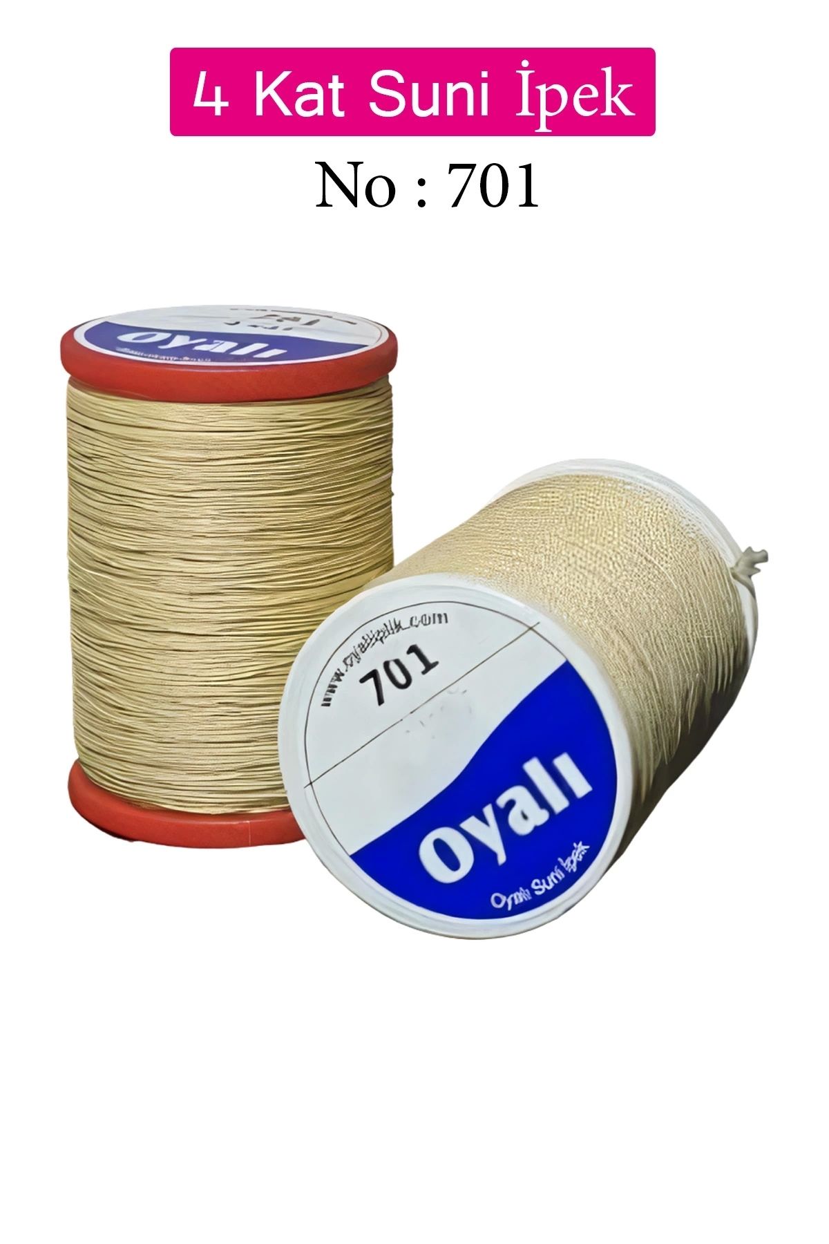 YenisiniAl Oyalı 4 Kat Suni İpek İplik İğne Oyası Boncuk İpi Tığ Oyası No:701