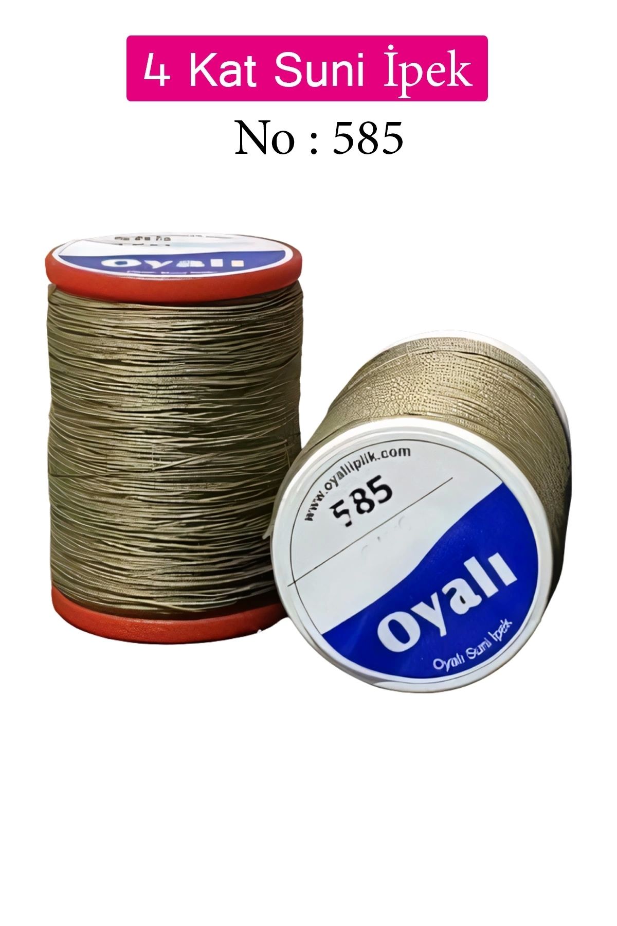 YenisiniAl Oyalı 4 Kat Suni İpek İplik İğne Oyası Boncuk İpi Tığ Oyası No:585
