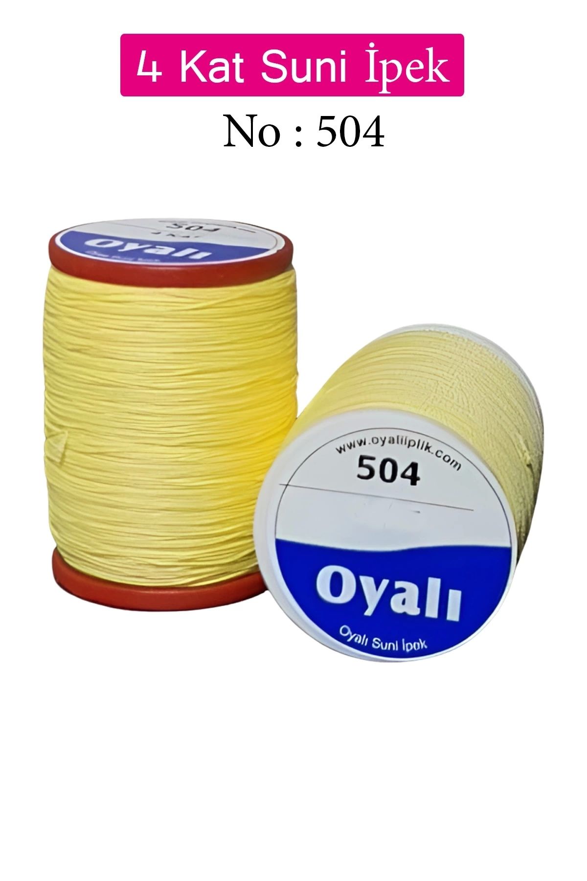 YenisiniAl Oyalı 4 Kat Suni İpek İplik İğne Oyası Boncuk İpi Tığ Oyası No:504