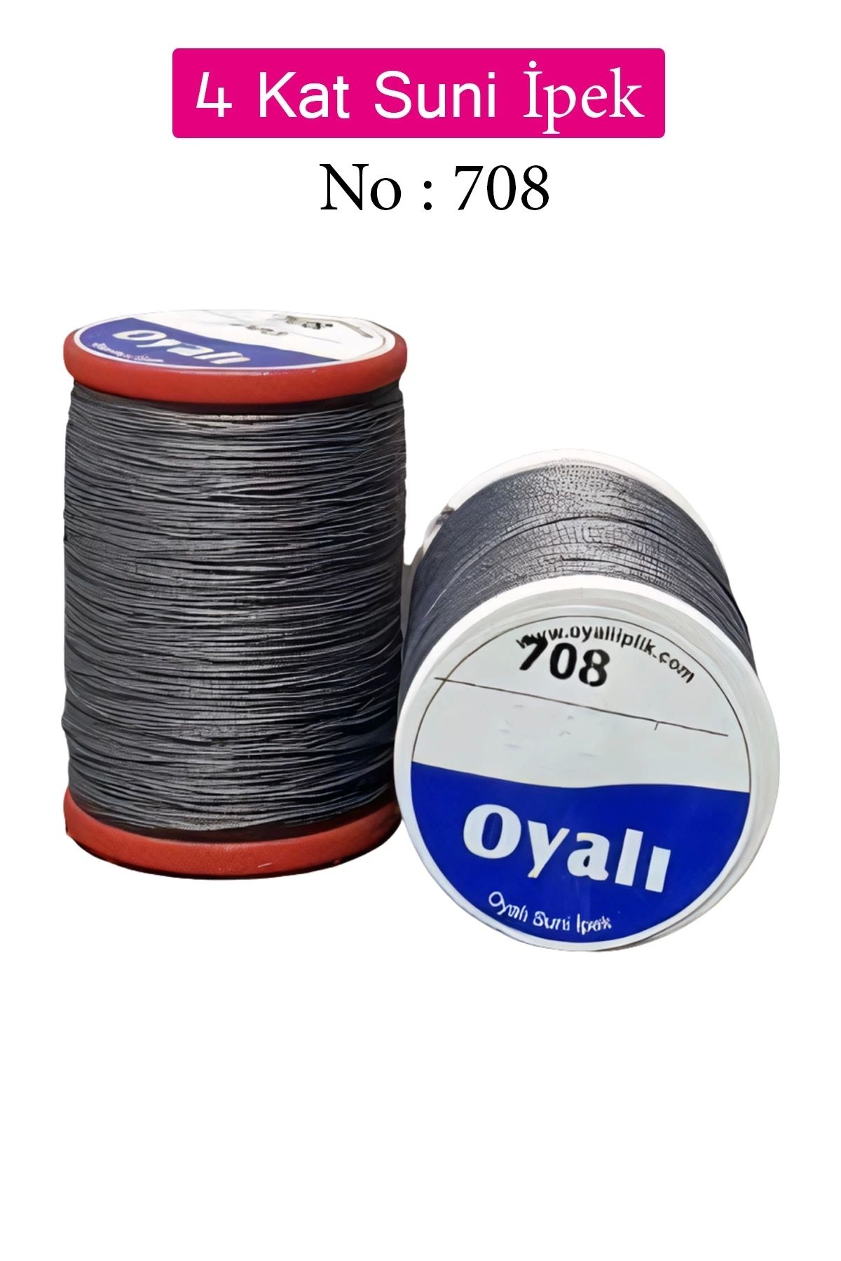 YenisiniAl Oyalı 4 Kat Suni İpek İplik İğne Oyası Boncuk İpi Tığ Oyası No:708