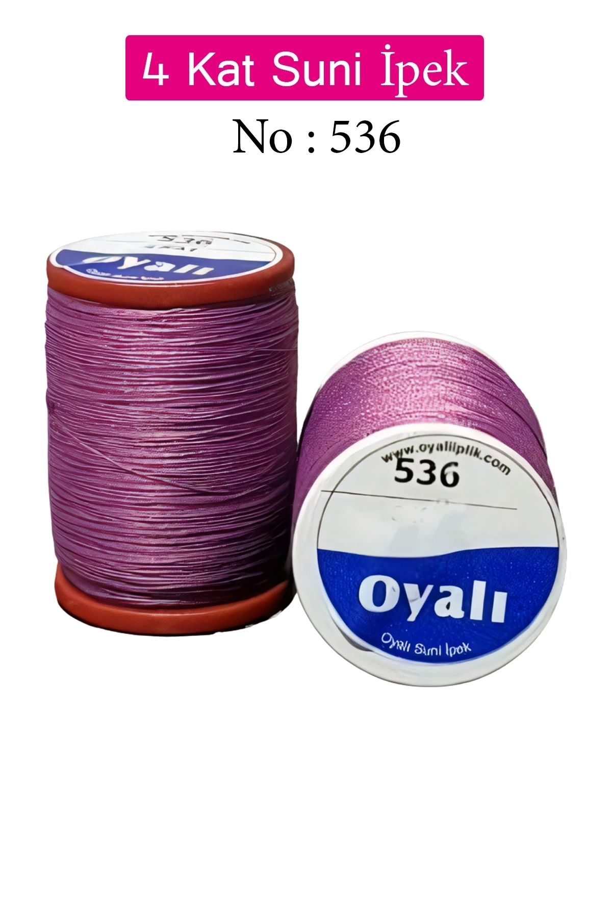YenisiniAl Oyalı 4 Kat Suni İpek İplik İğne Oyası Boncuk İpi Tığ Oyası No:536