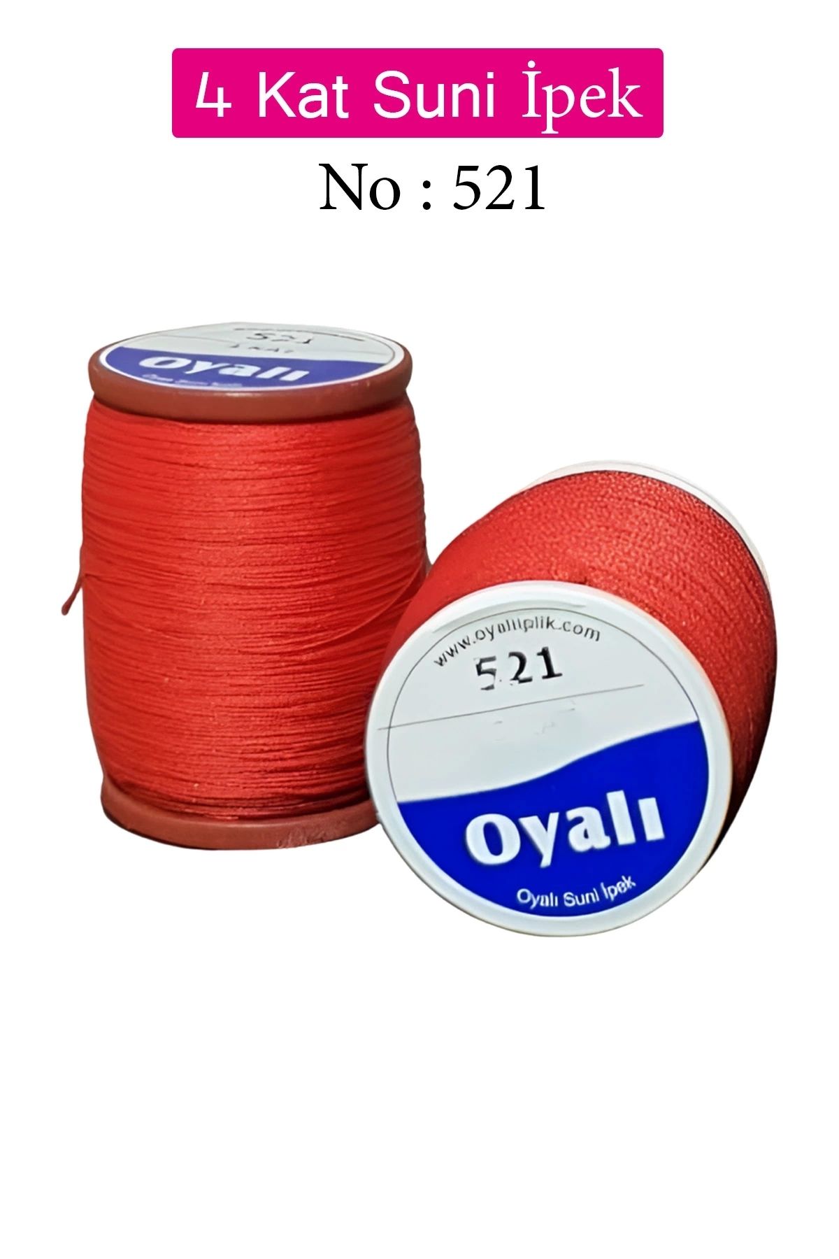 YenisiniAl Oyalı 4 Kat Suni İpek İplik İğne Oyası Boncuk İpi Tığ Oyası No:521