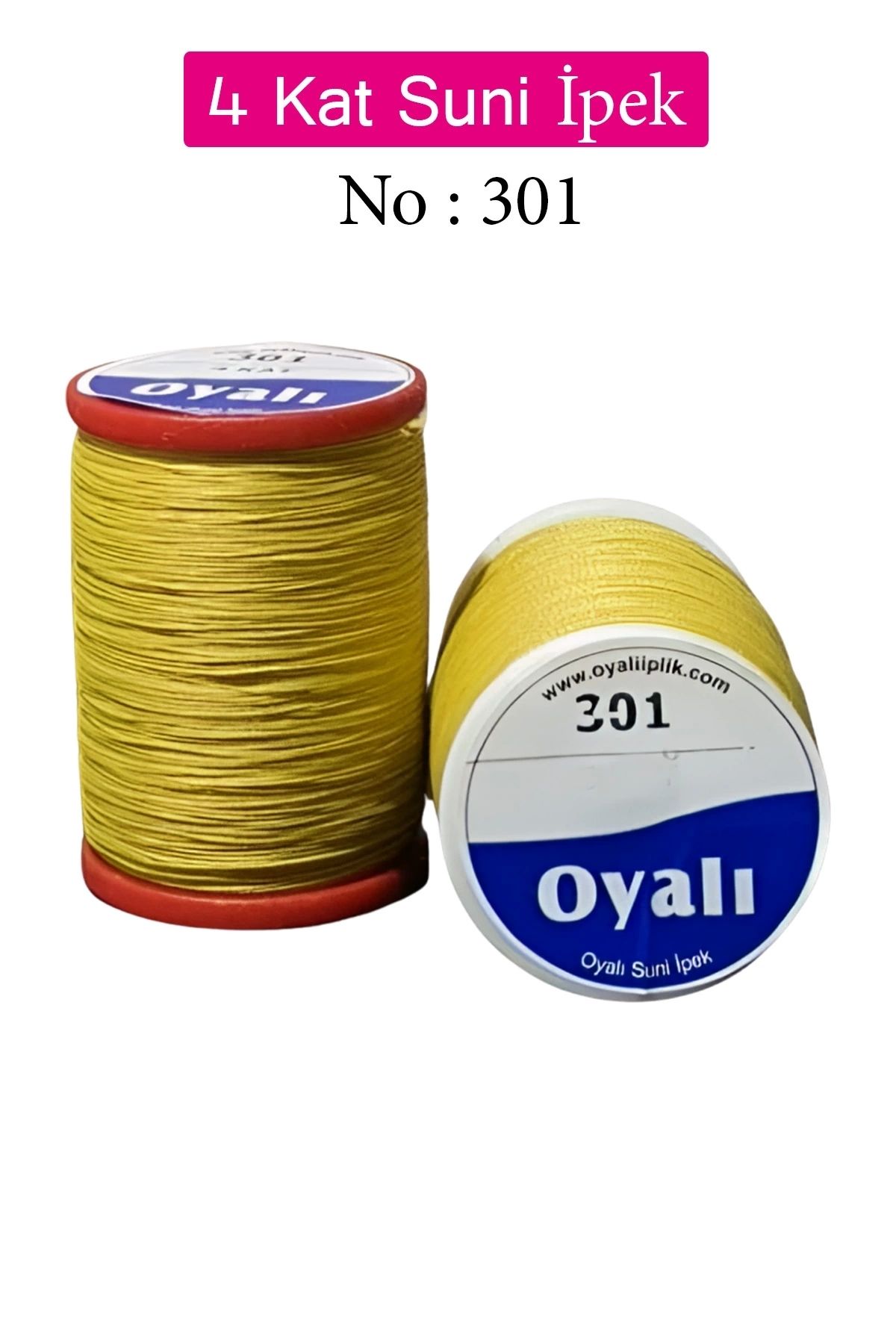 YenisiniAl Oyalı 4 Kat Suni İpek İplik İğne Oyası Boncuk İpi Tığ Oyası No:301