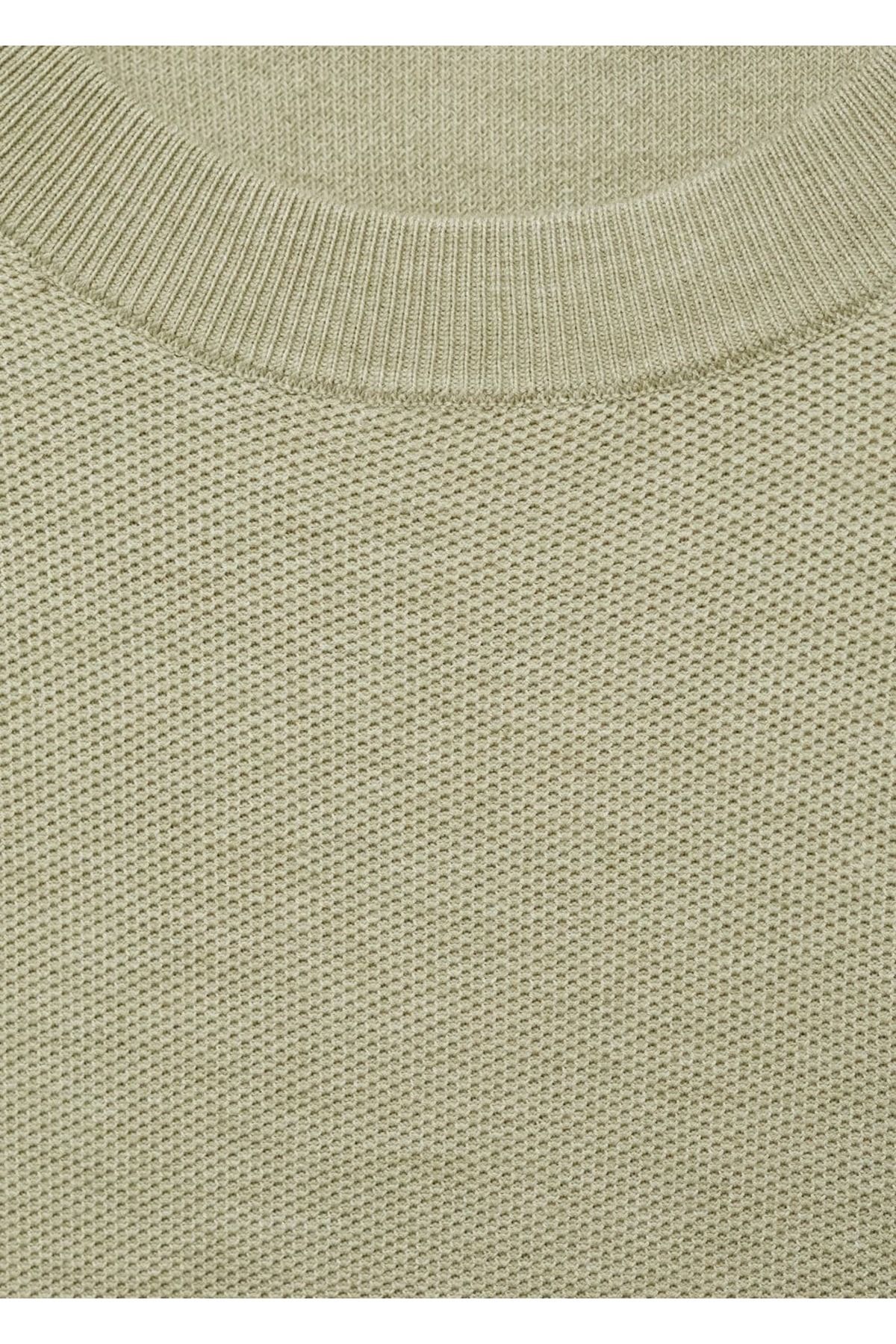 MANGO Man-Sweter z mikrostrukturalnej bawełny 5