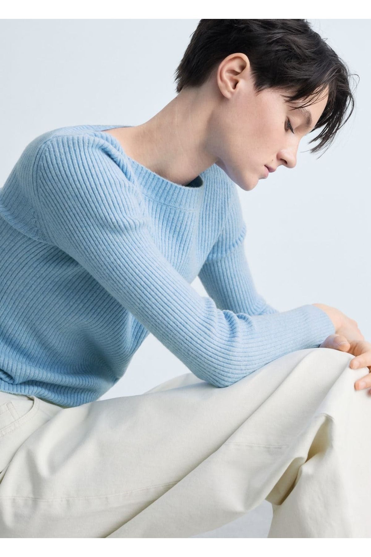 MANGO Woman-Boat Neck Knitwear Sweater 5