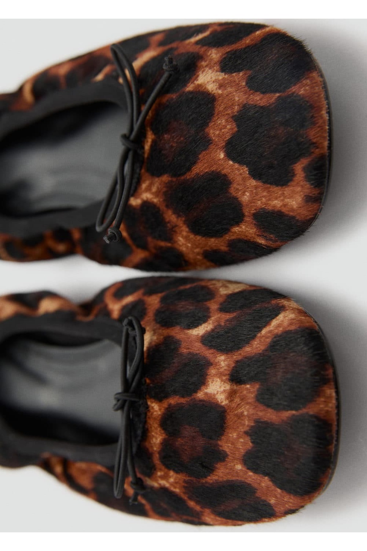 MANGO Woman-Leopard Print Leather Ballerinas 4