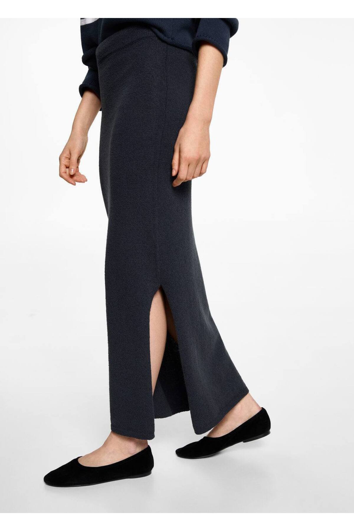 Yan Yırtmaçlı Uzun Etek