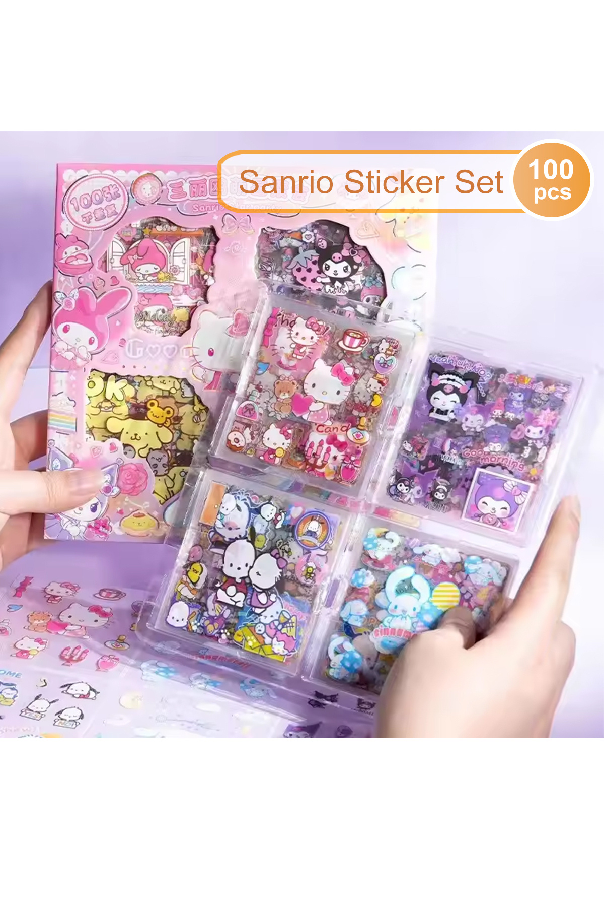 Choice Sanrio Star 100pcs Hello Kitty Sanrio Non Repeating 100 Piece Sticker Set Cinnamoroll Kuromi Waterpr