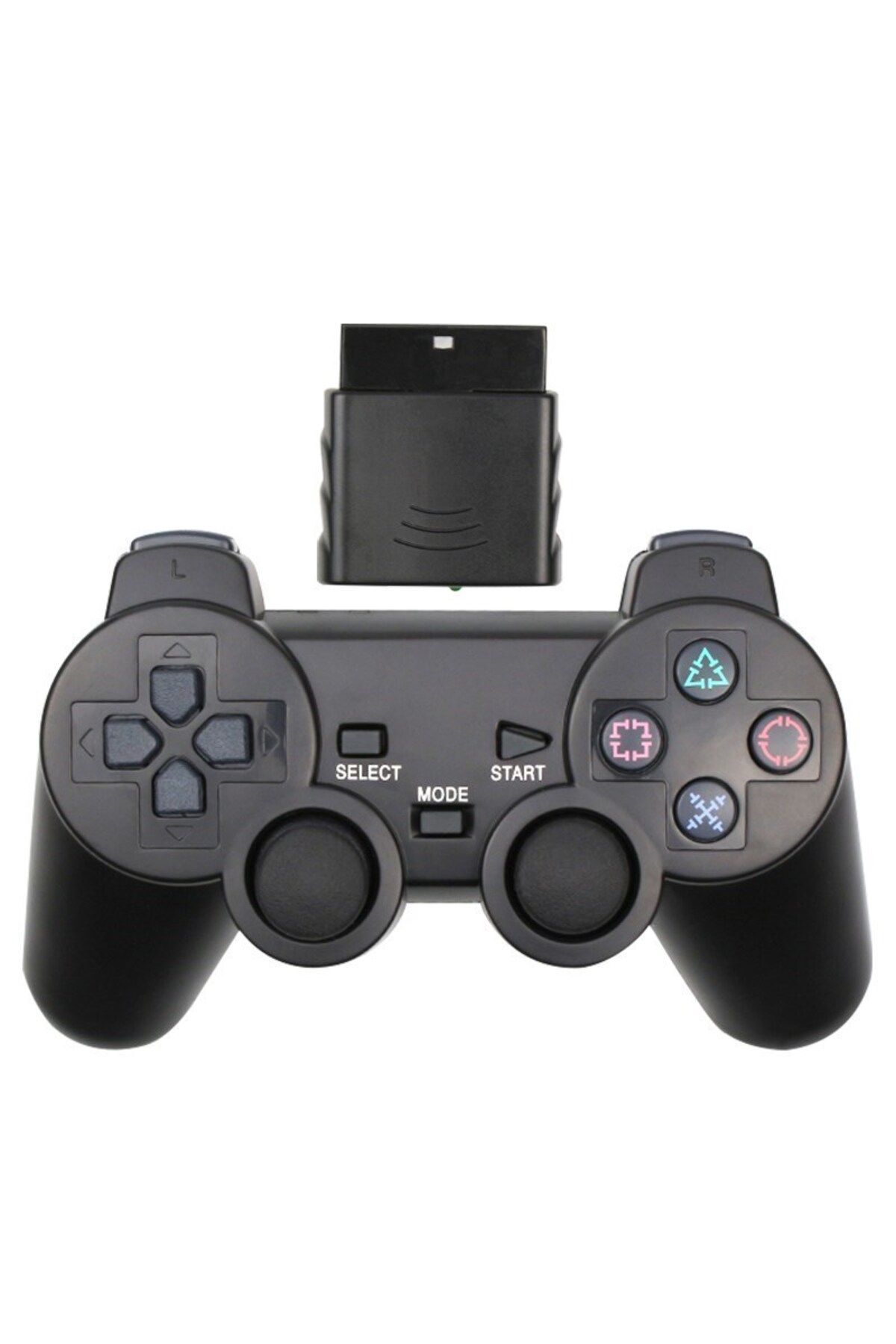 Choice-Black Wireless Gamepad for Sony PS2 Controller for Playstation 2 Console Joystick Double Vibration S 1