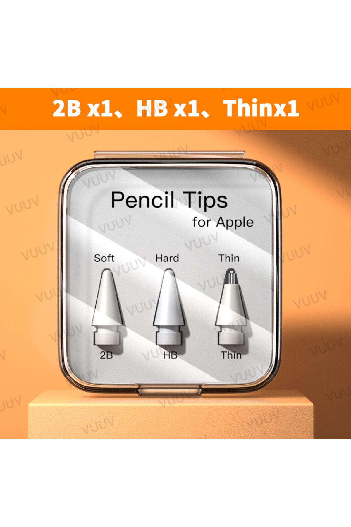Choice-2B x1 HB x1 3.0 X1 رأس قلم رصاص لقلم رصاص Apple 3/6 قطع طبقة مزدوجة 2B HB رفيع ناعم صلب قابل للاستبدال 1