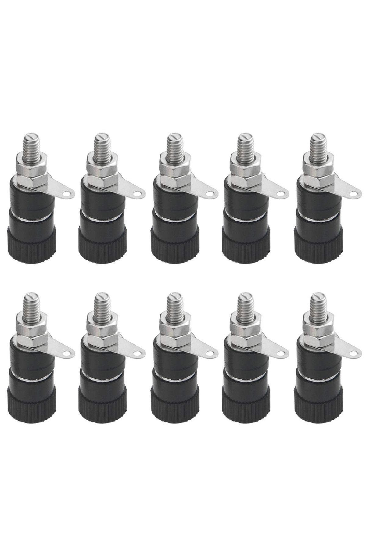 AOKIN-Black 10pcs 10 Pcs Binding Posts Terminals 4mm Banana Plug Socket 4mm Terminal Connector For Amplifi 1